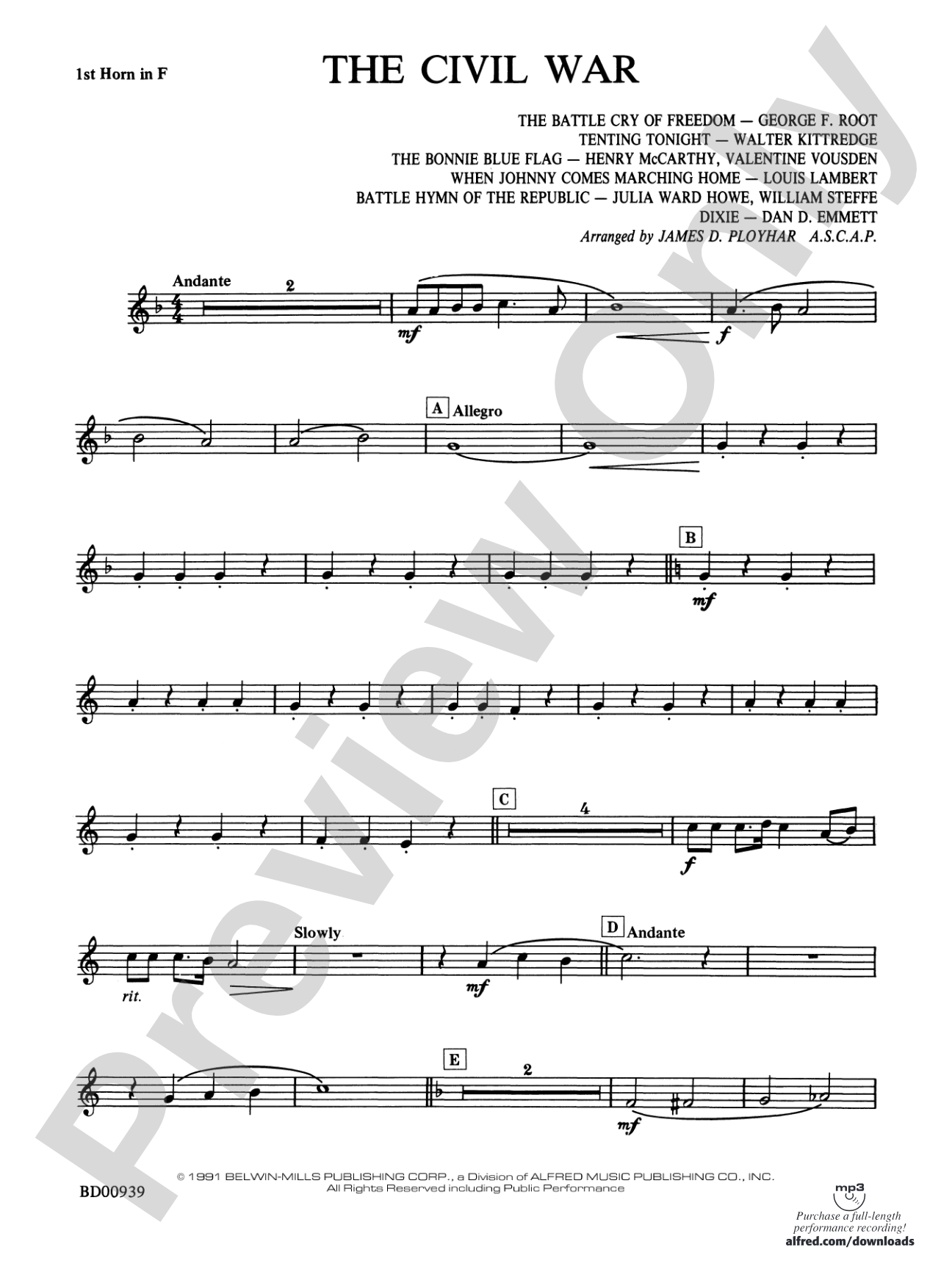 The Civil War: 1st F Horn