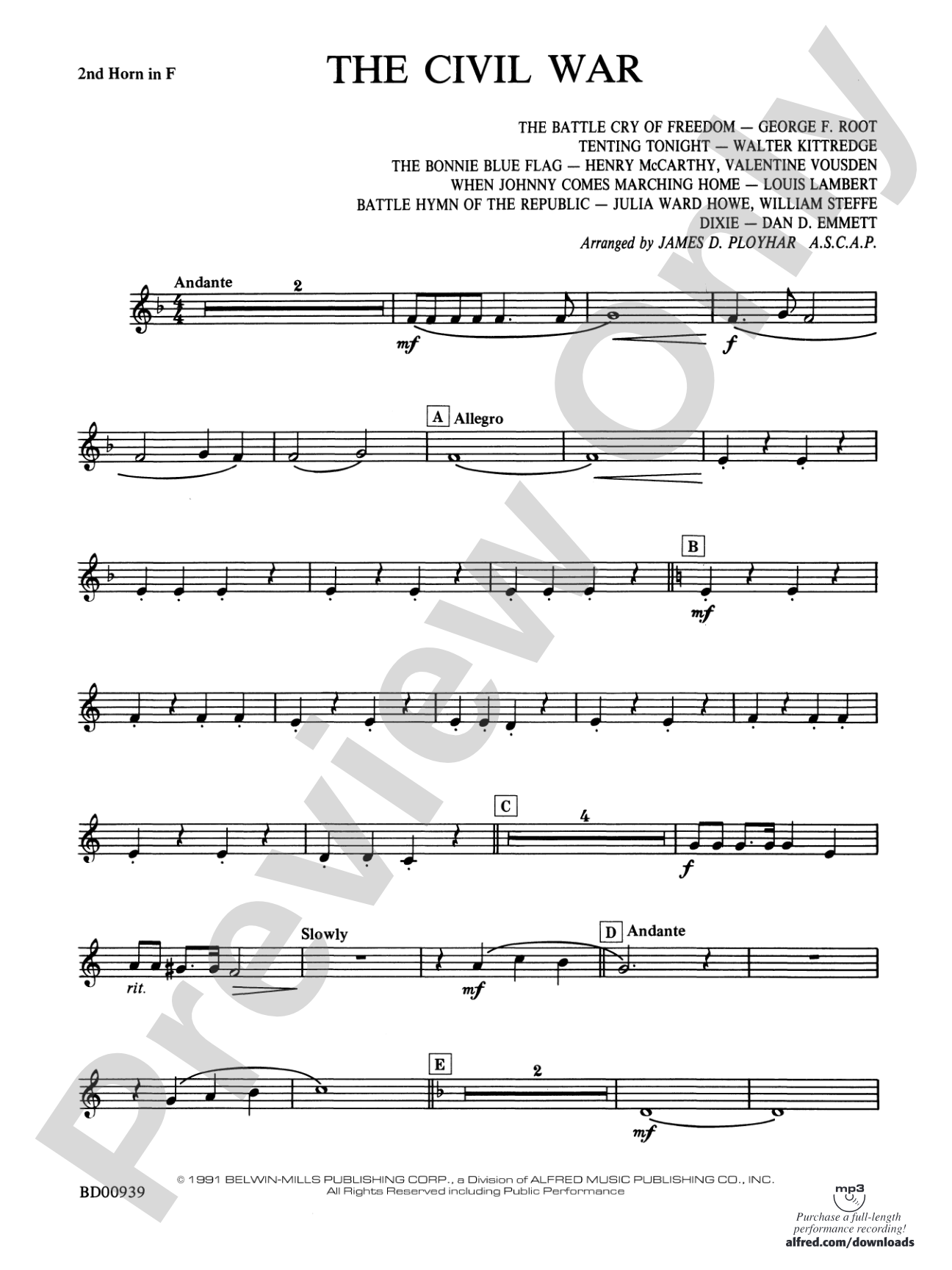 The Civil War: 2nd F Horn