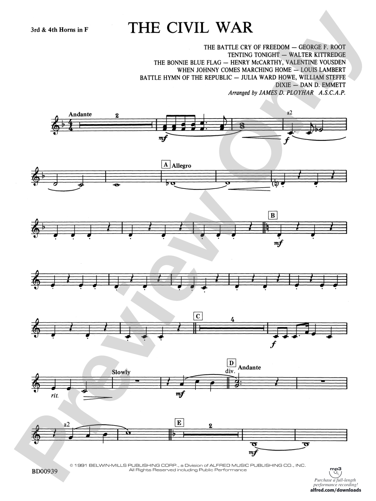 The Civil War: 3rd & 4th F Horns