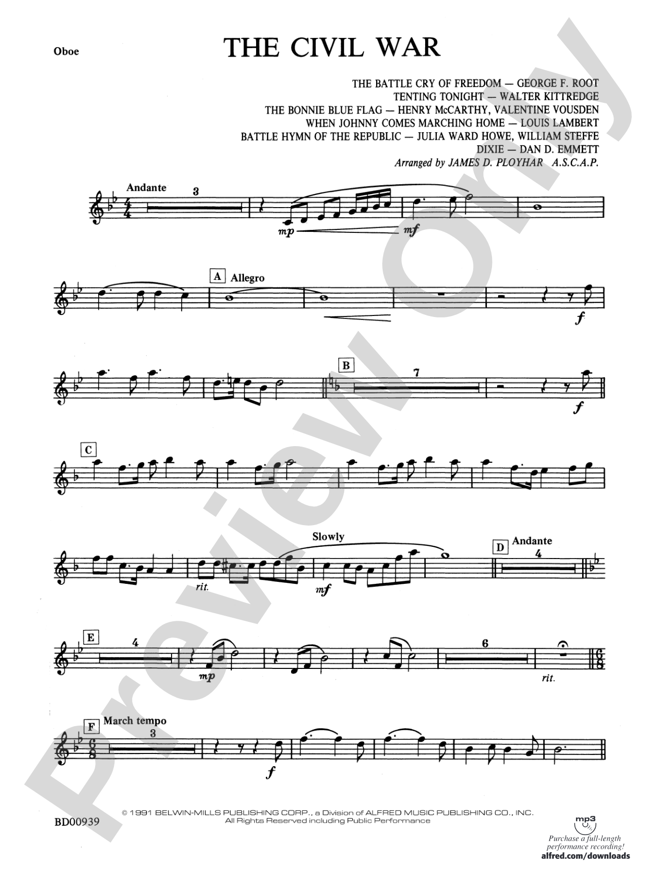 The Civil War: Oboe