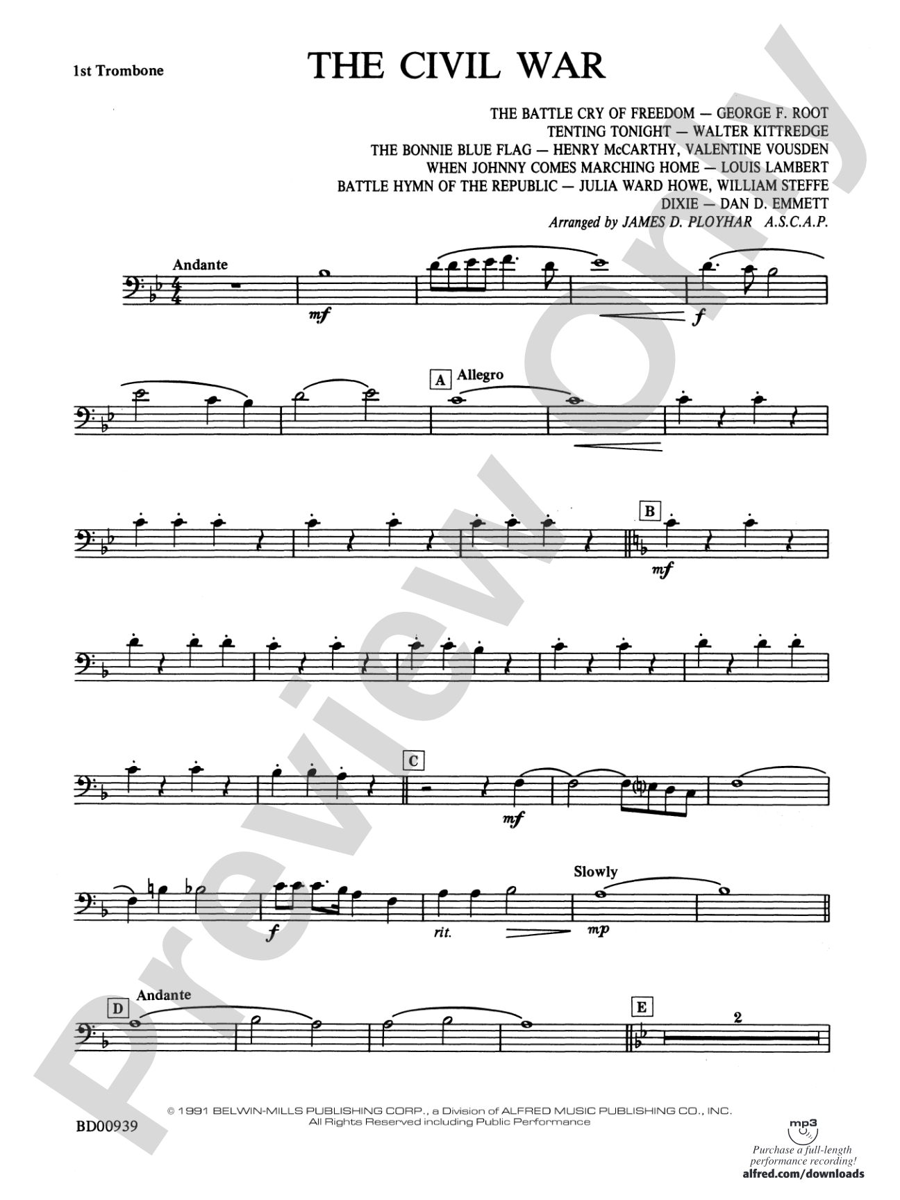 The Civil War: 1st Trombone