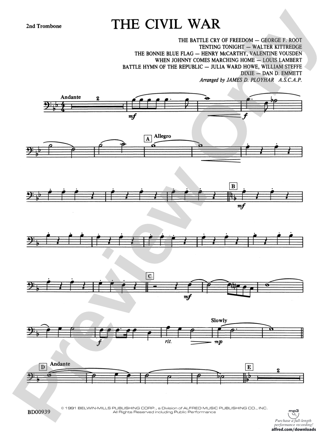 The Civil War: 2nd Trombone