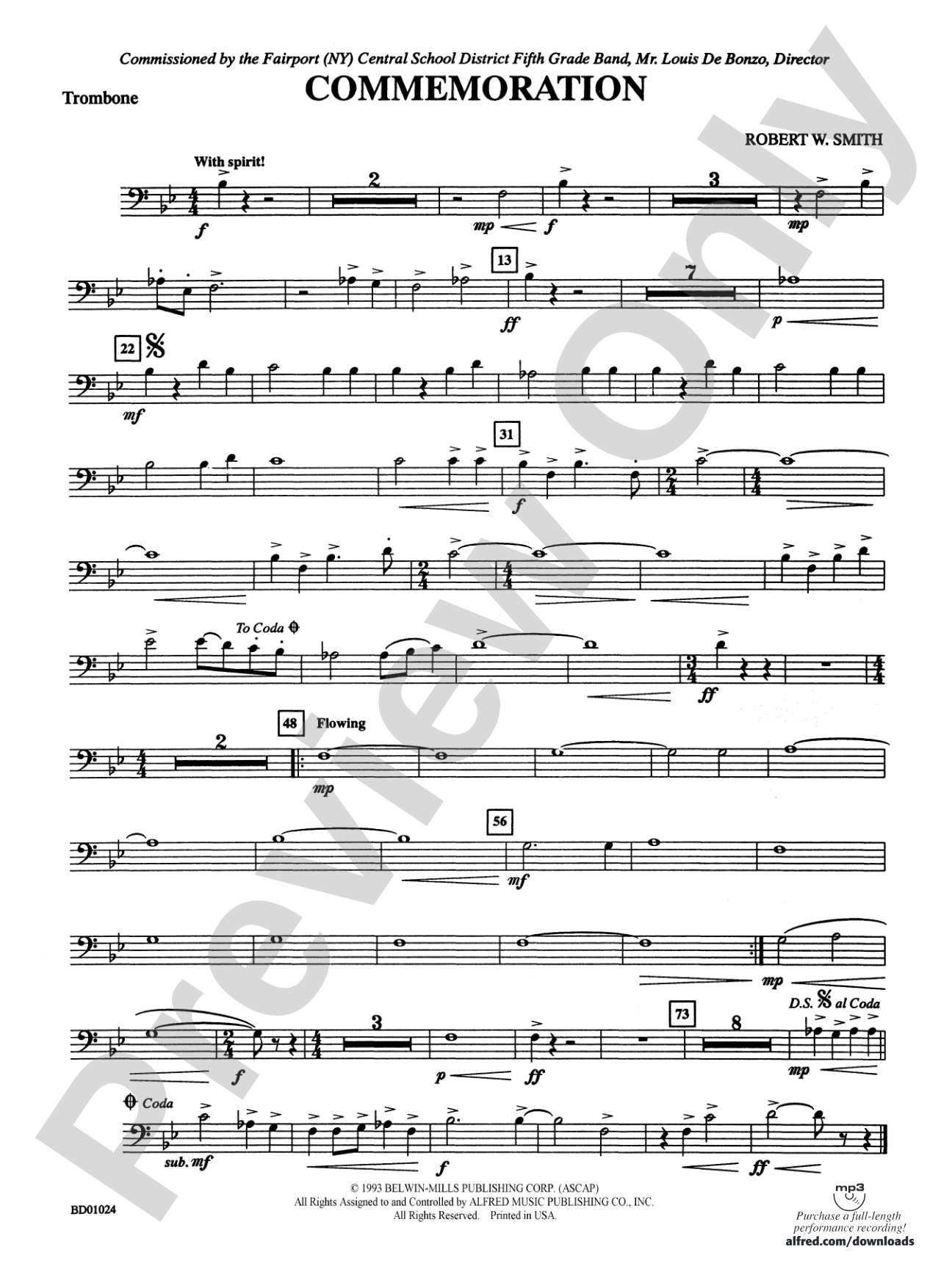 Commemoration: 1st Trombone