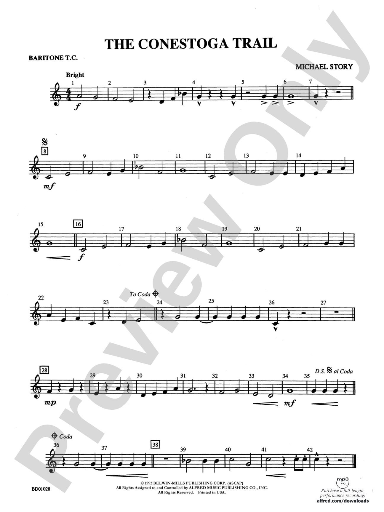 The Conestoga Trail: Baritone T.C.