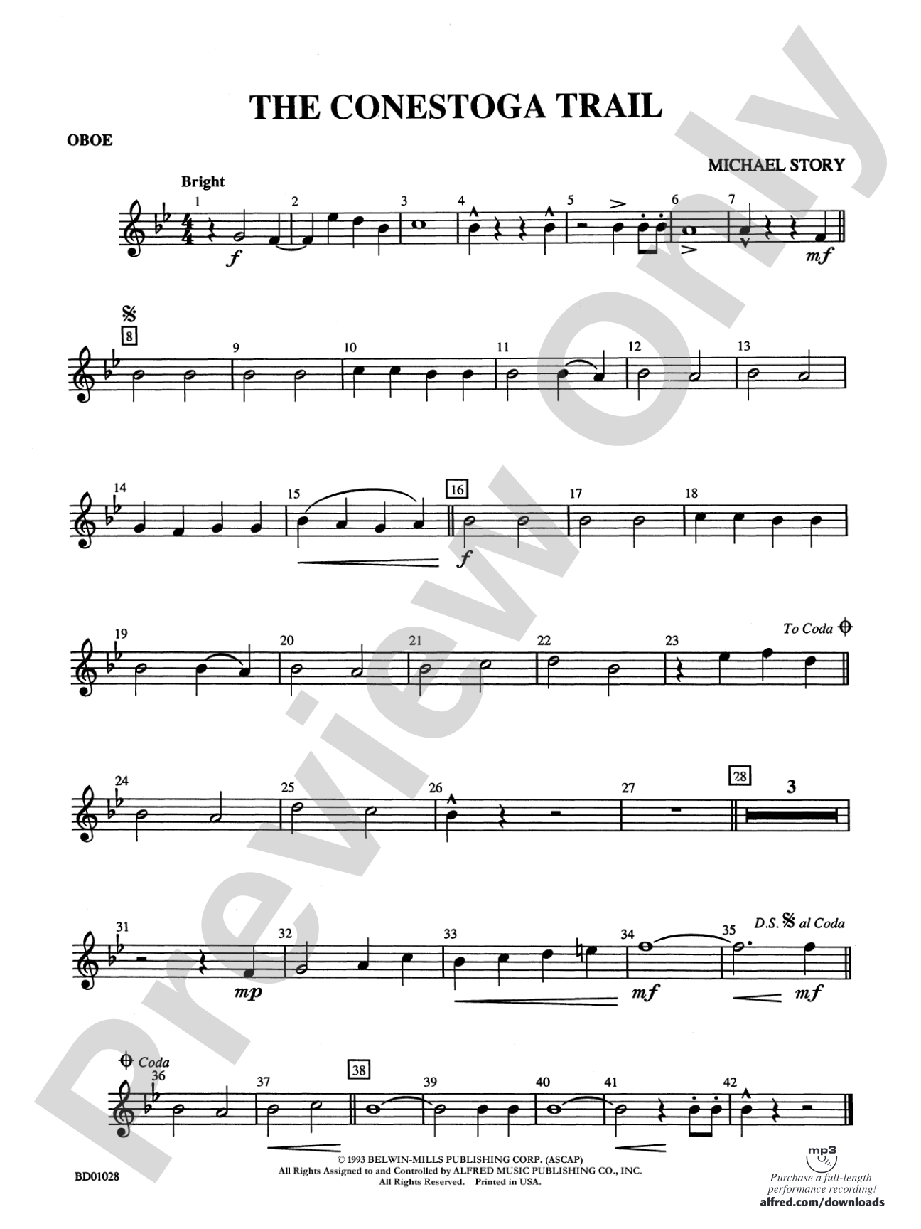 The Conestoga Trail: Oboe