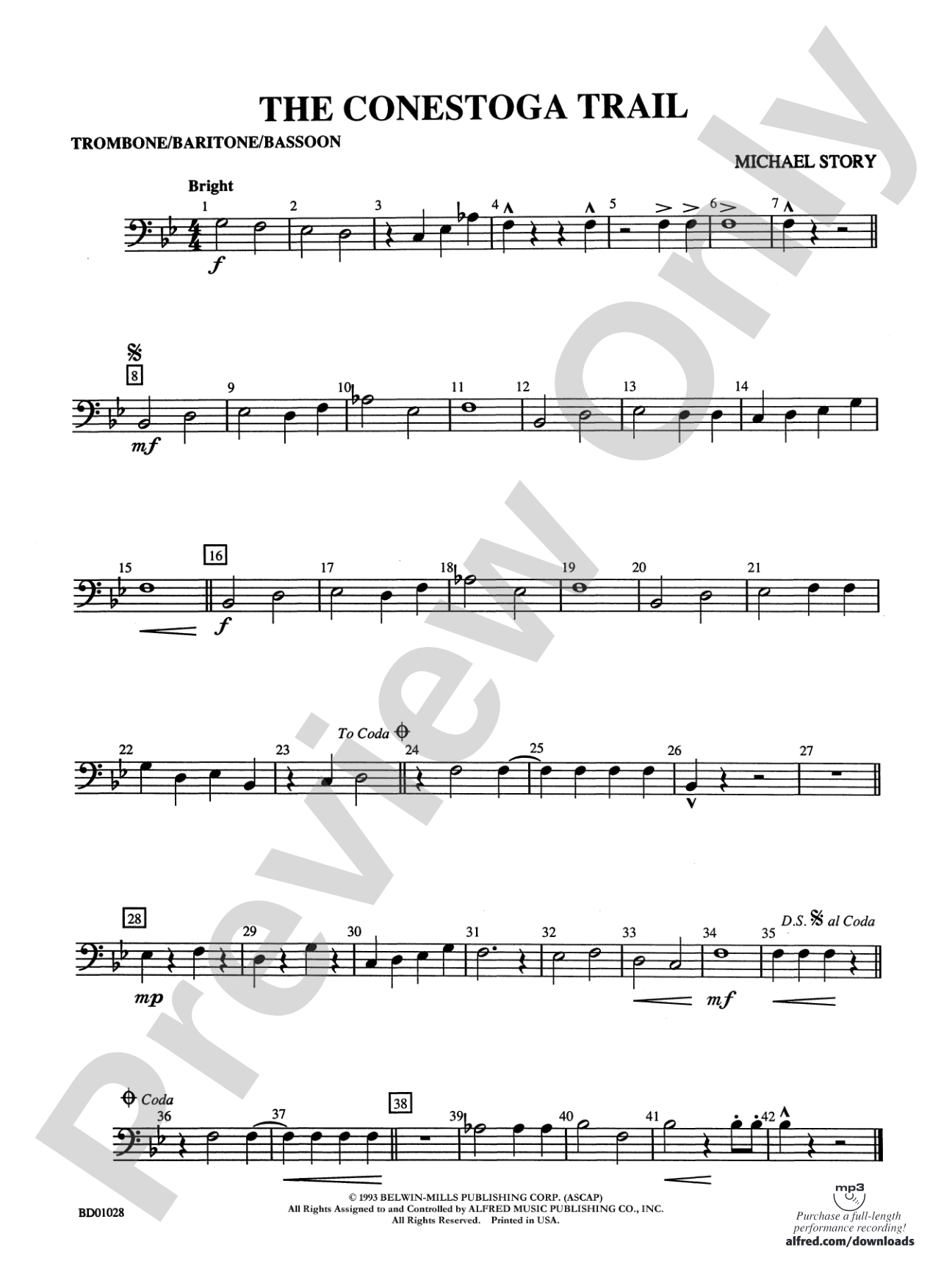 The Conestoga Trail: 1st Trombone