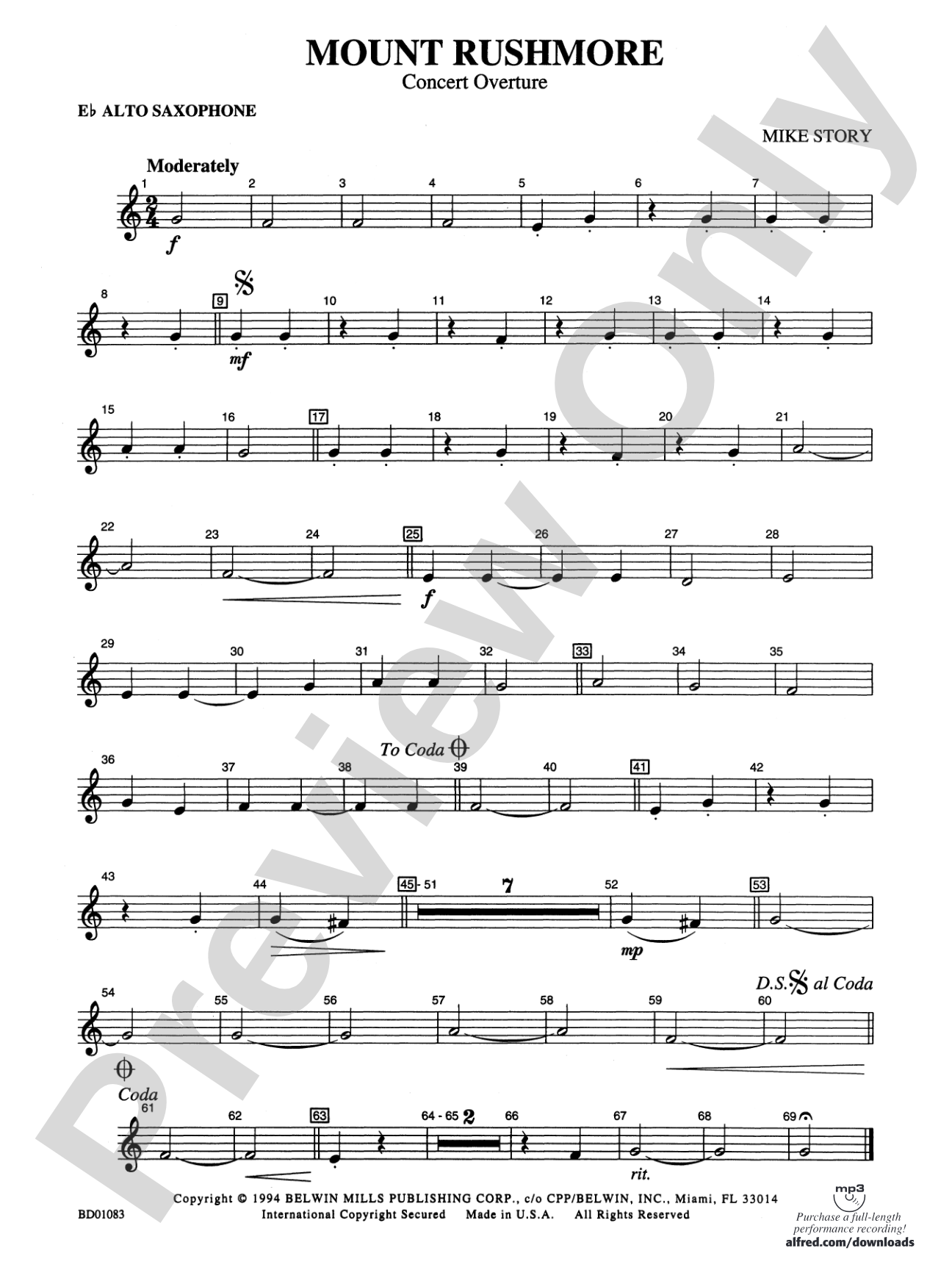 Mount Rushmore: E-flat Alto Saxophone