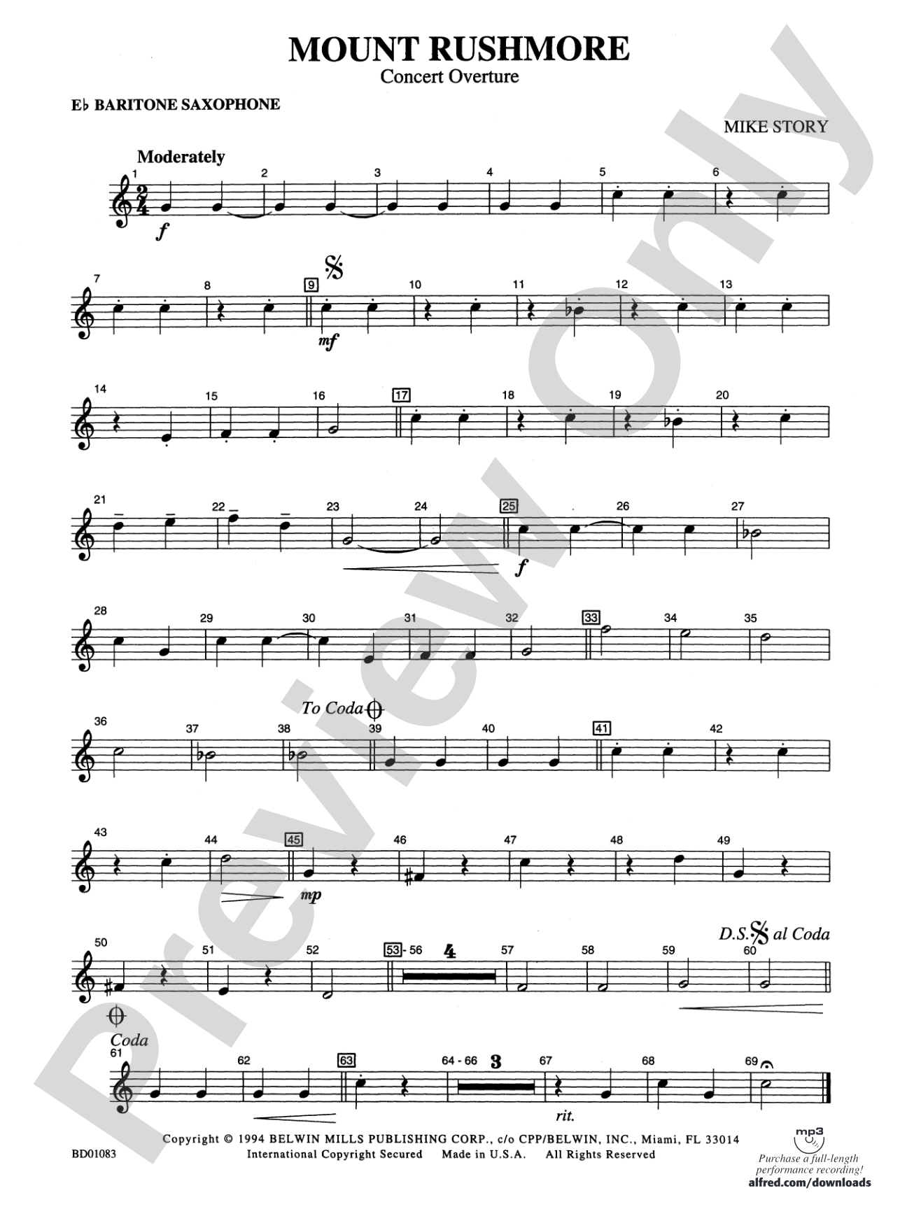Mount Rushmore: E-flat Baritone Saxophone