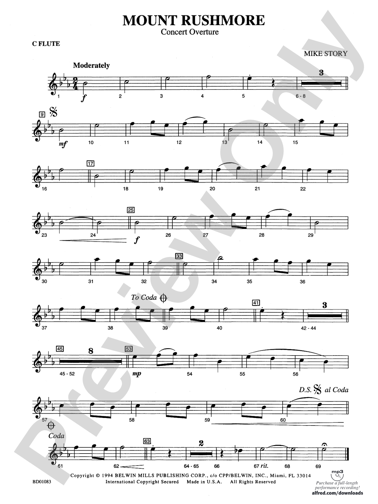 Mount Rushmore: Flute