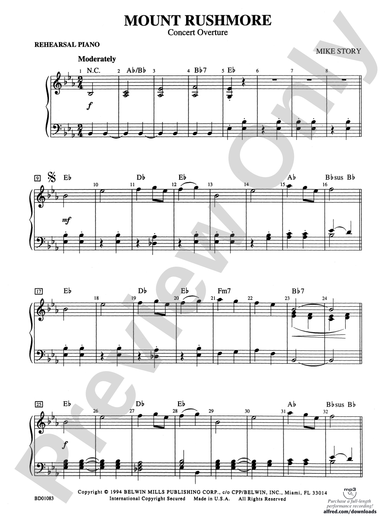Mount Rushmore: Piano Accompaniment