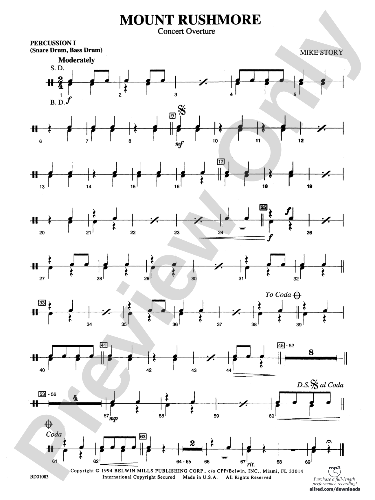 Mount Rushmore: 1st Percussion