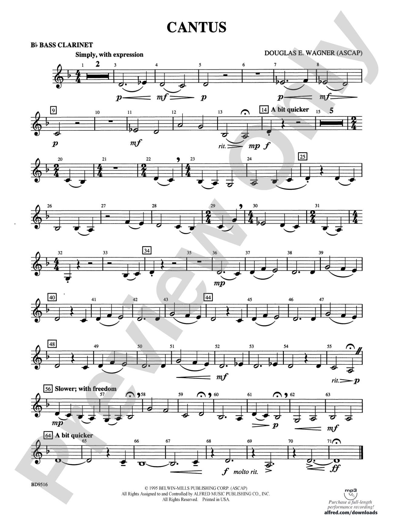 Cantus: B-flat Bass Clarinet
