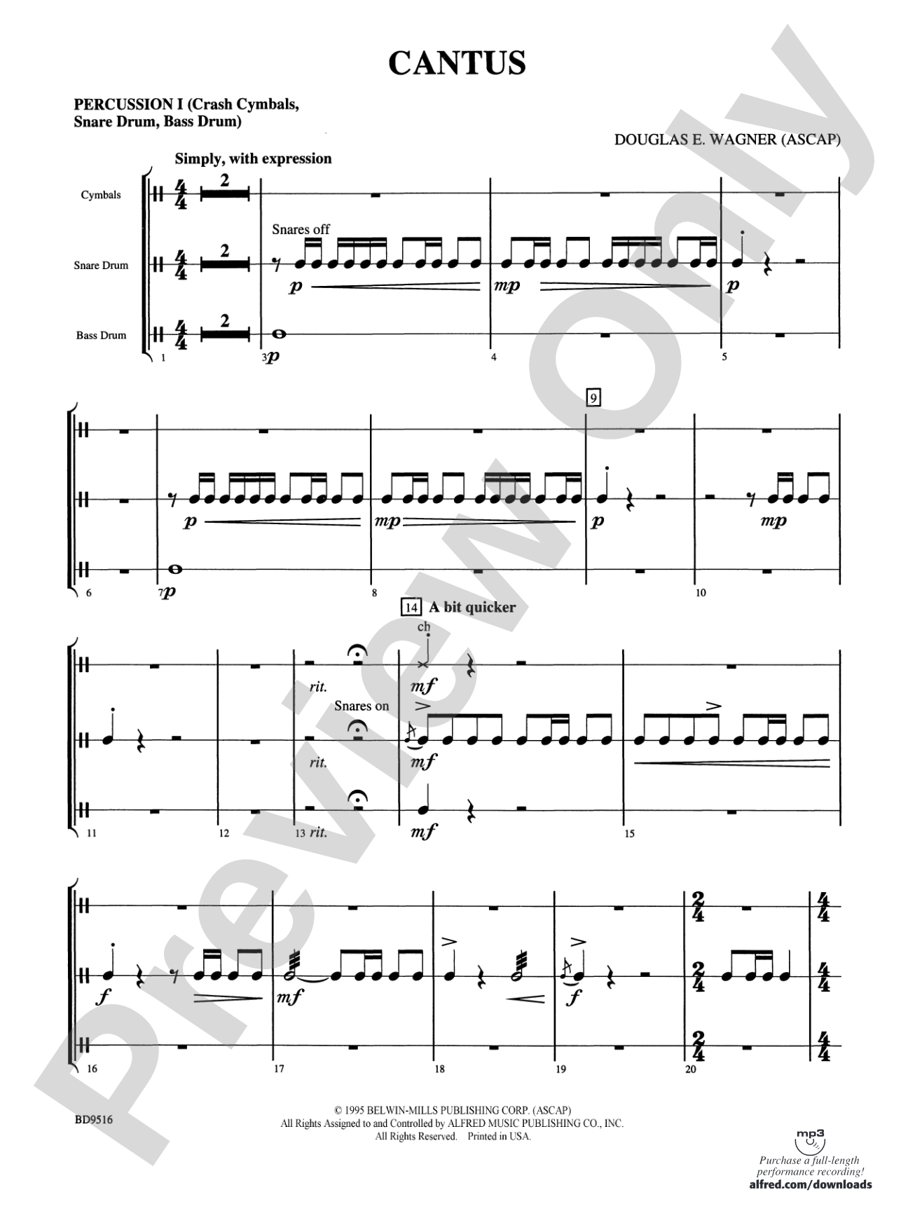 Cantus: 1st Percussion