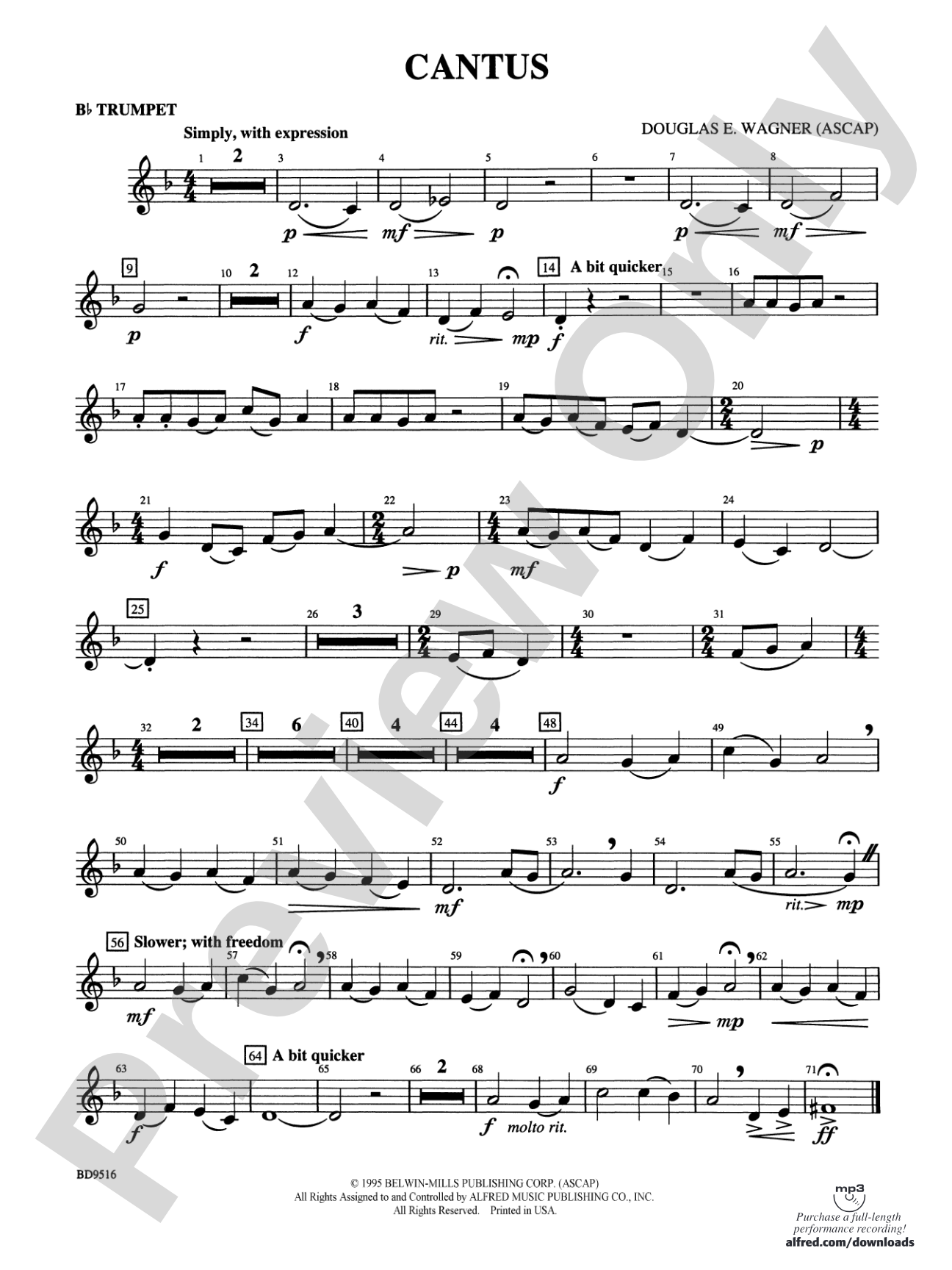 Cantus: 1st B-flat Trumpet