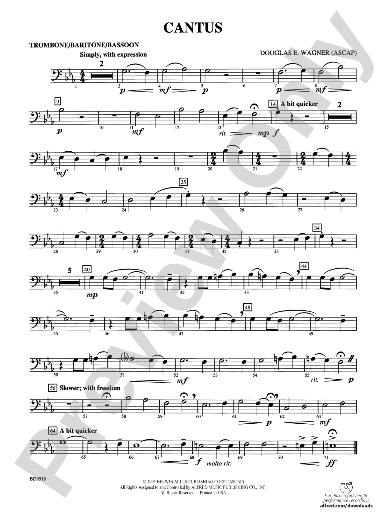 Cantus: 1st Trombone