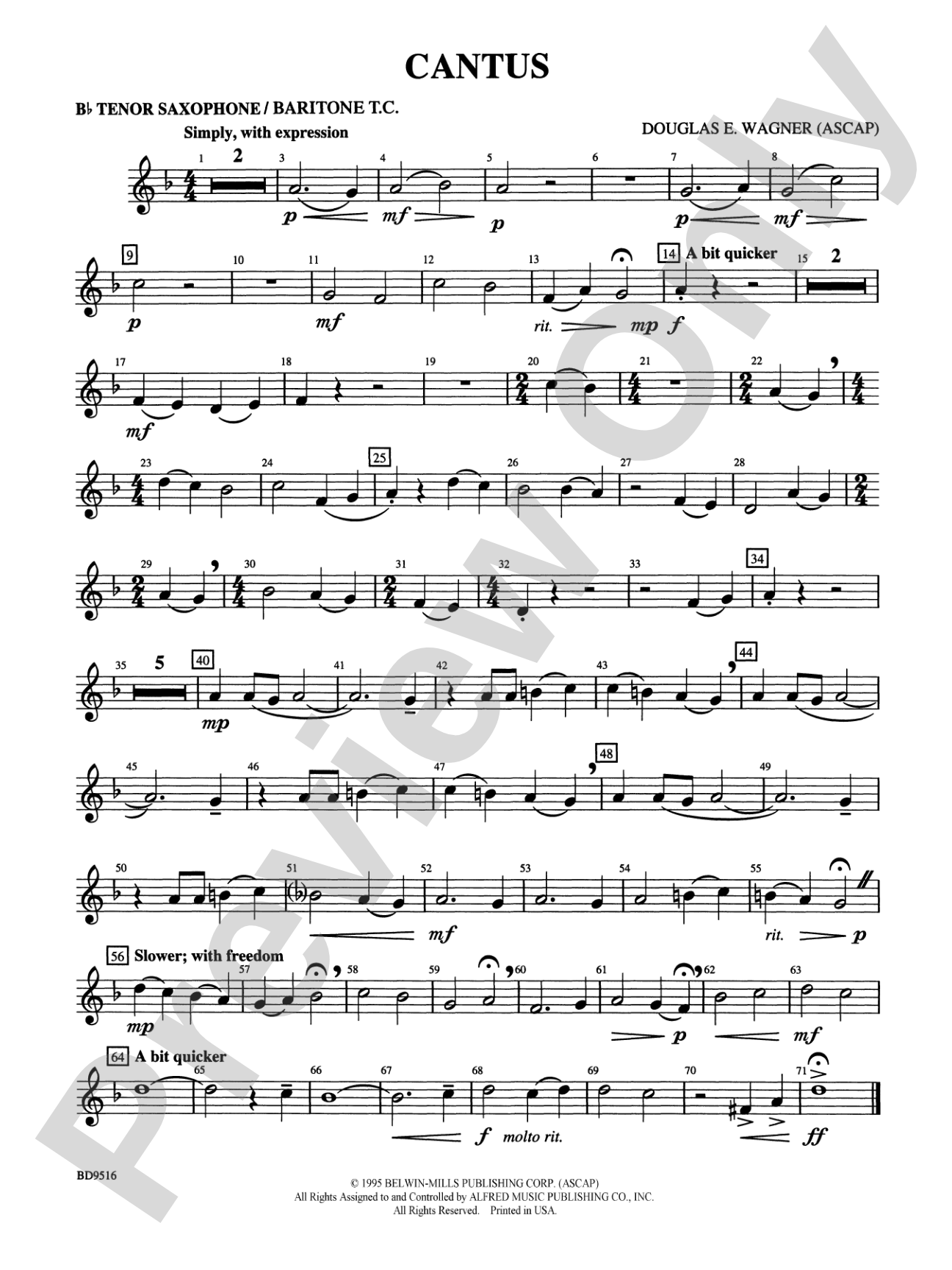 Cantus: B-flat Tenor Saxophone