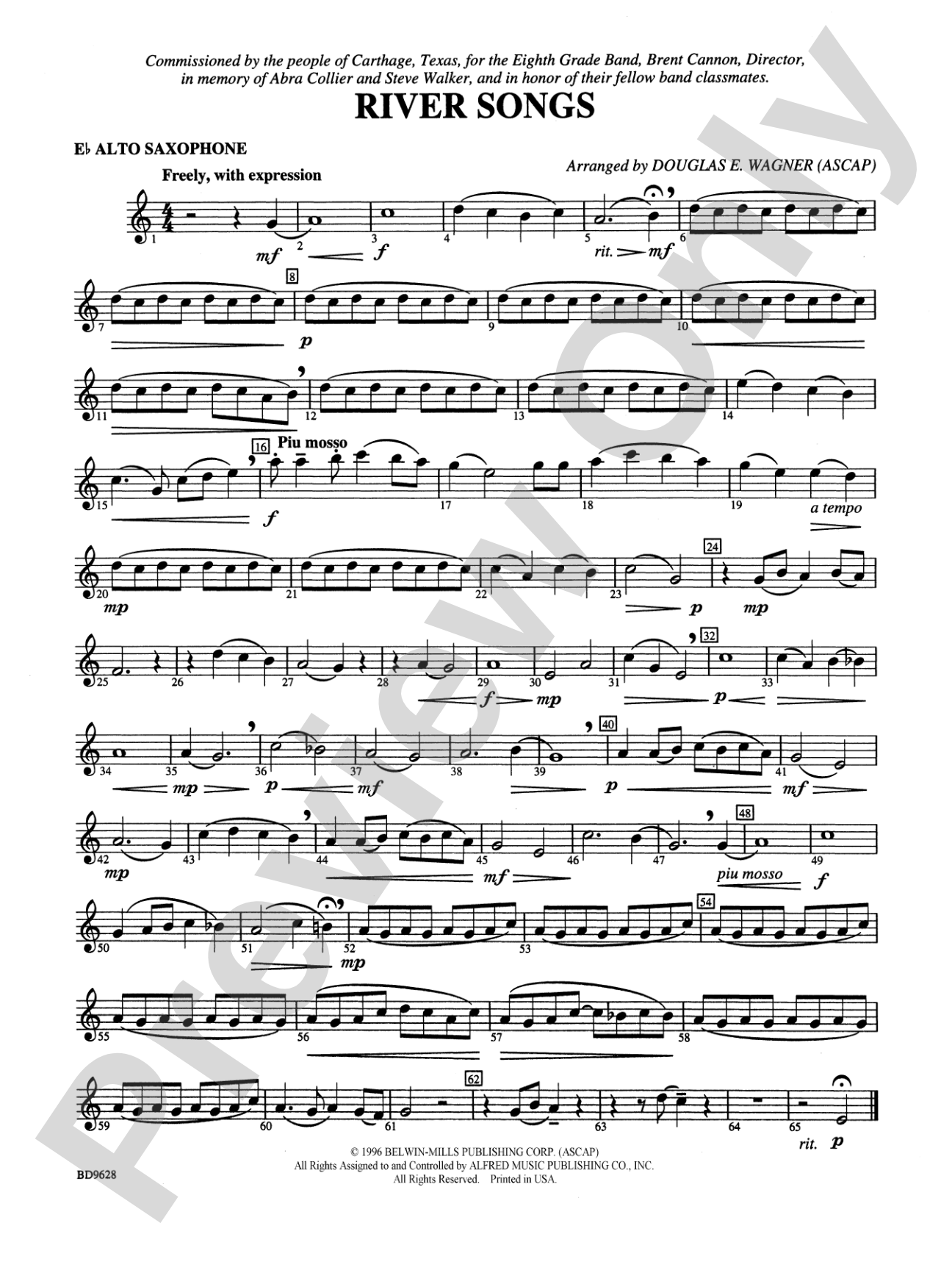 River Songs: E-flat Alto Saxophone