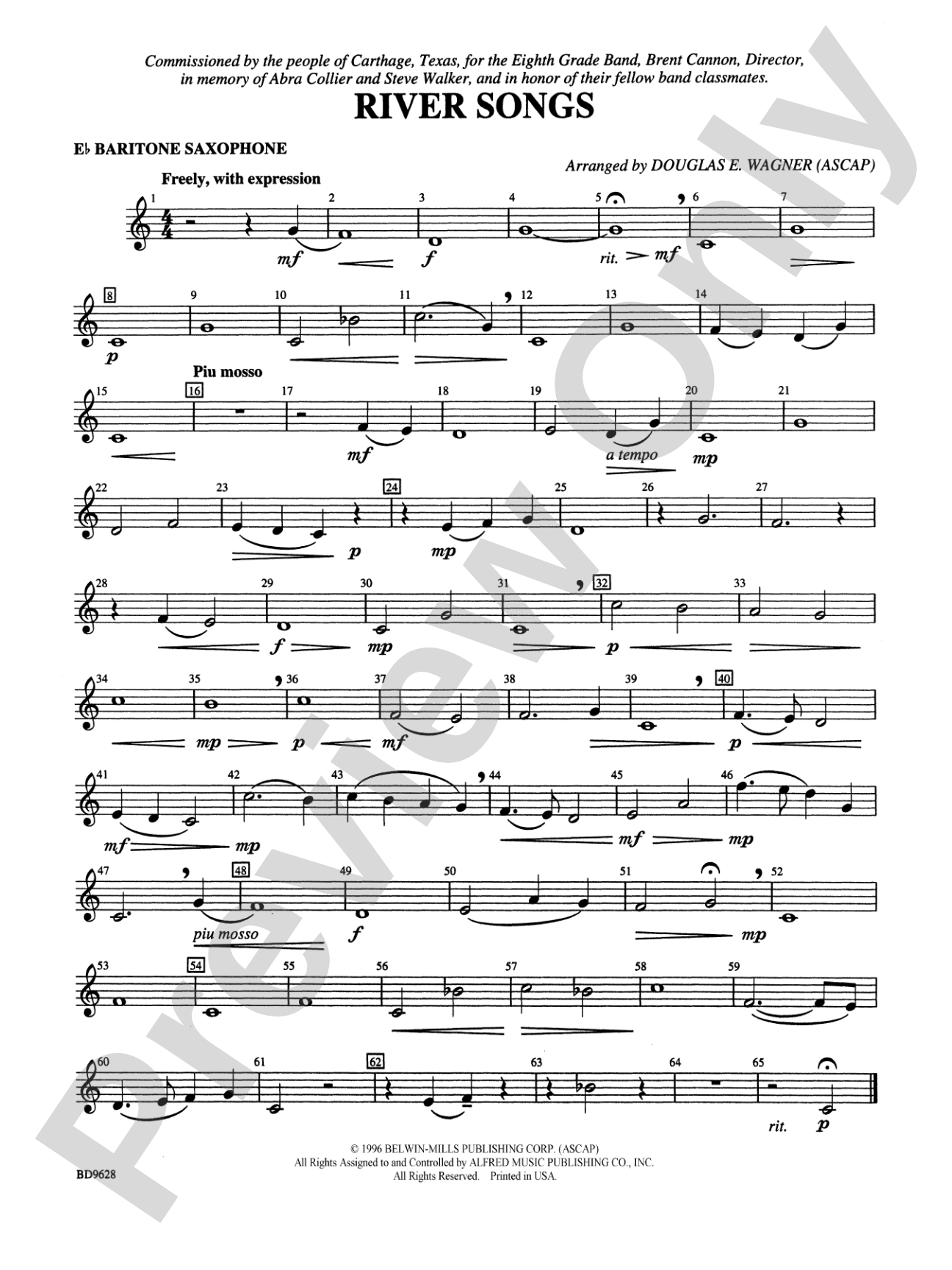 River Songs: E-flat Baritone Saxophone