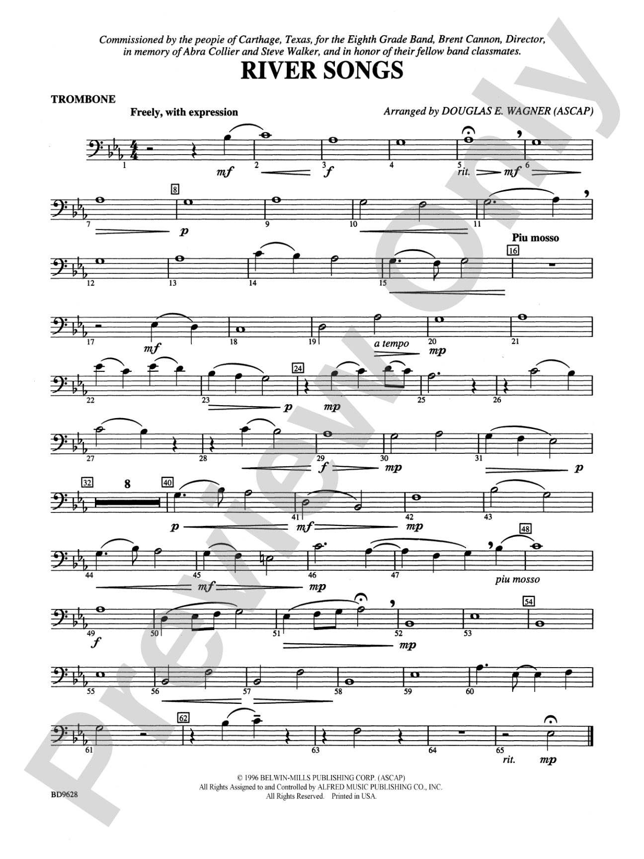 River Songs: 1st Trombone