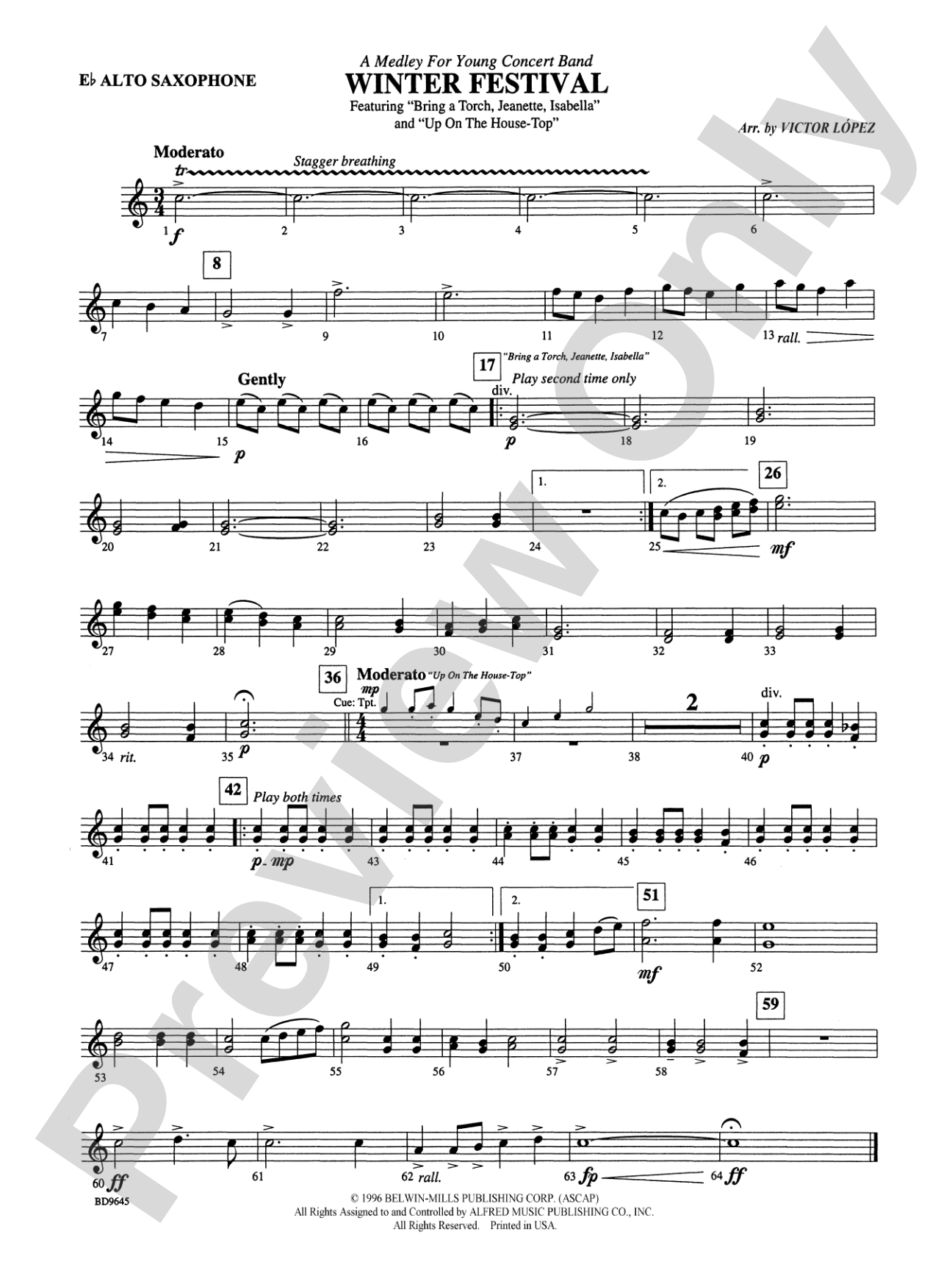 Winter Festival: E-flat Alto Saxophone