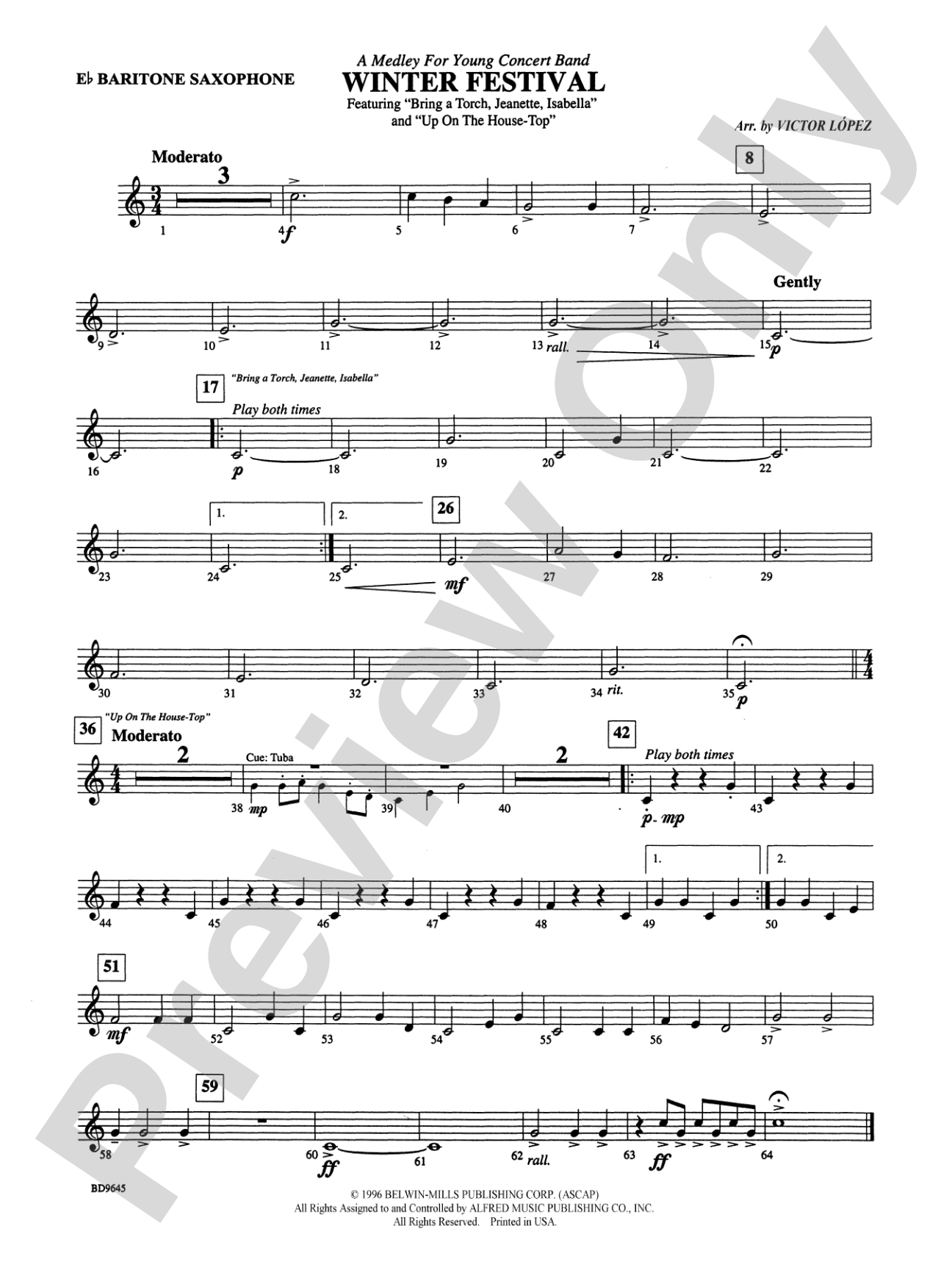 Winter Festival: E-flat Baritone Saxophone