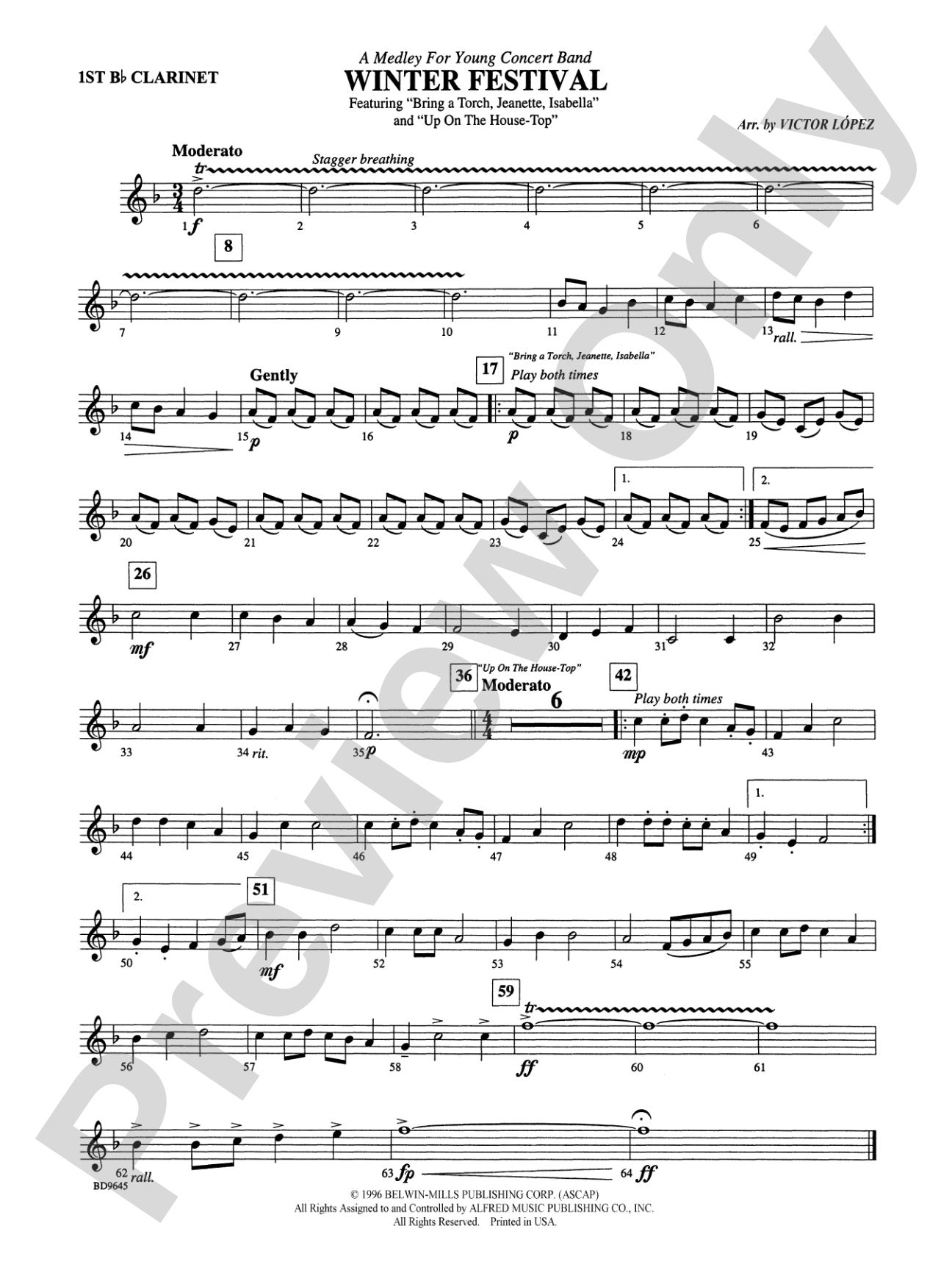 Winter Festival: 1st B-flat Clarinet