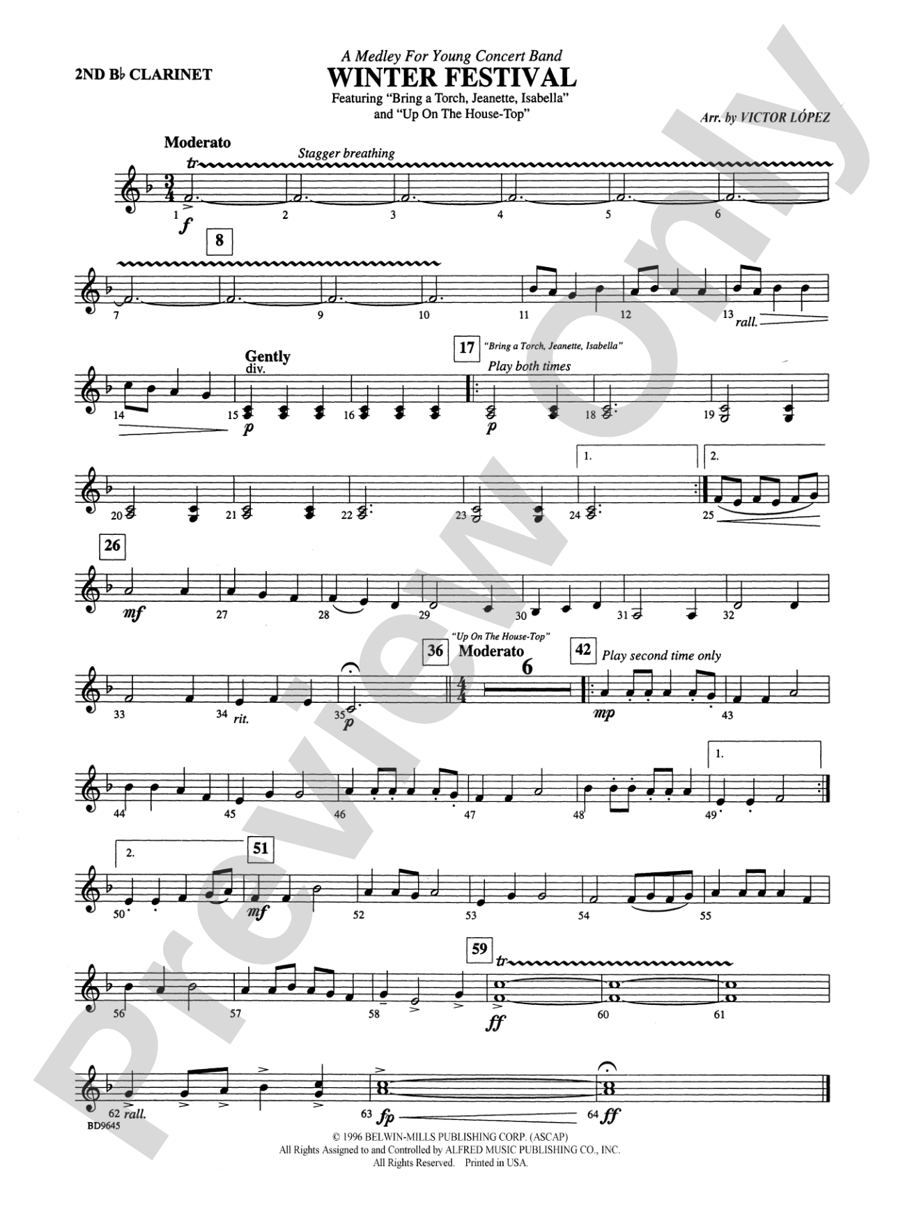 Winter Festival: 2nd B-flat Clarinet