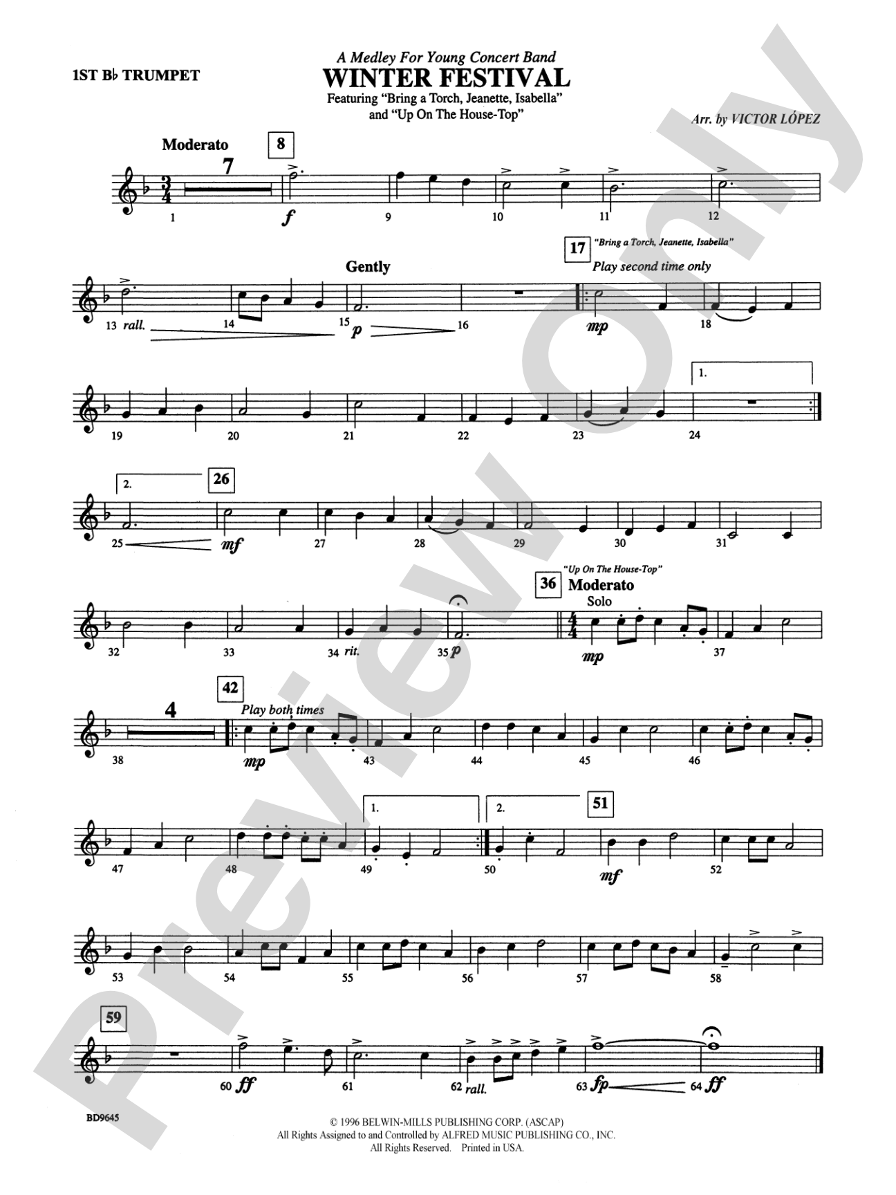 Winter Festival: 1st B-flat Trumpet