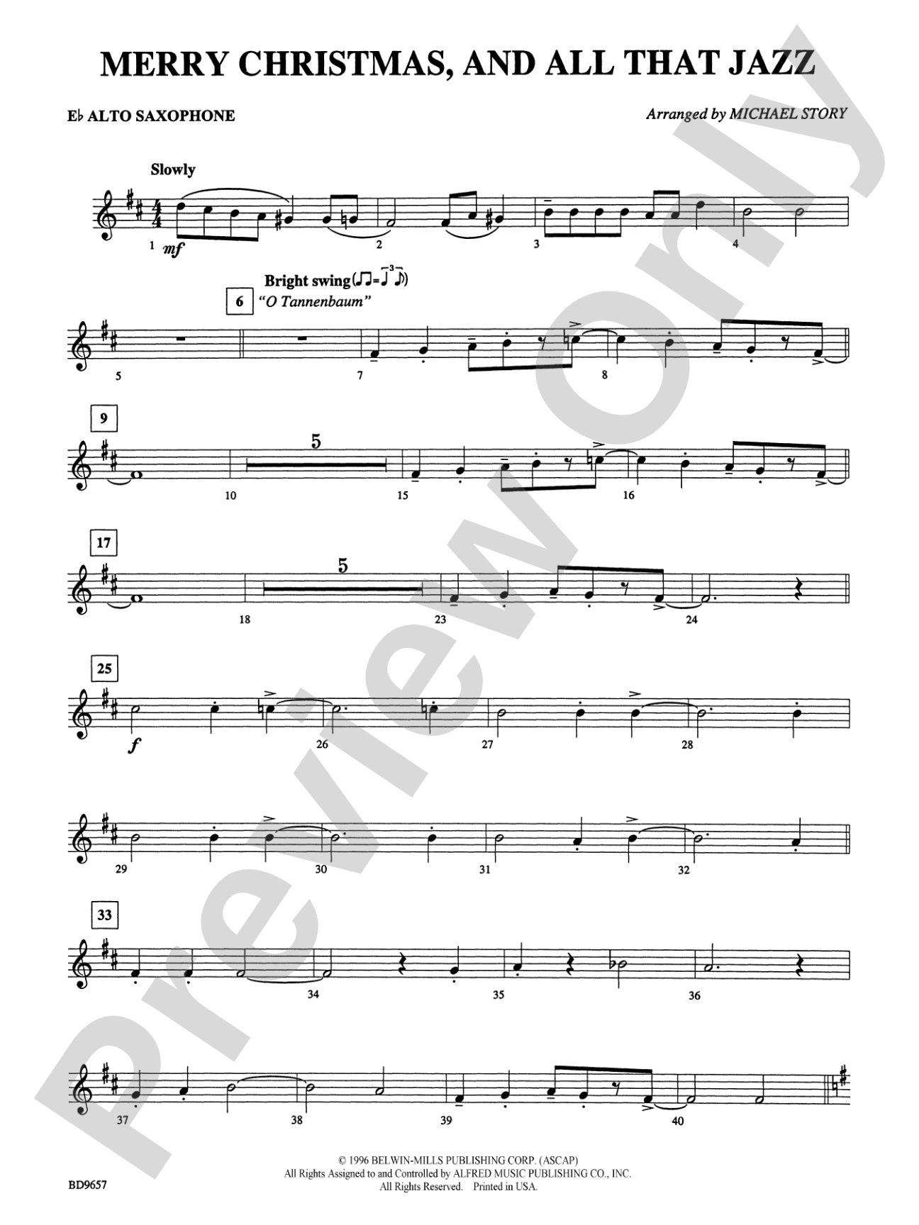 Merry Christmas, and All That Jazz!: E-flat Alto Saxophone