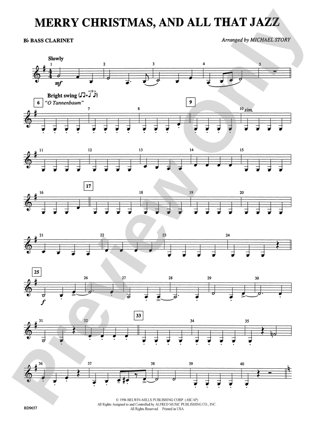 Merry Christmas, and All That Jazz!: B-flat Bass Clarinet