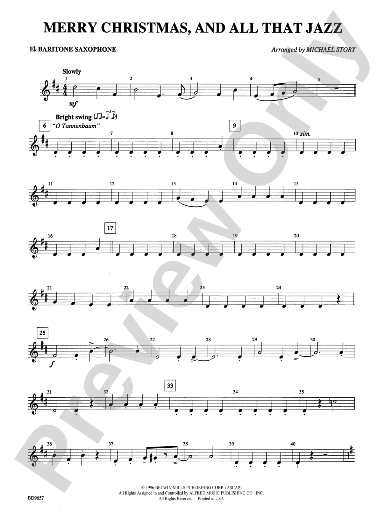 Merry Christmas, and All That Jazz!: E-flat Baritone Saxophone