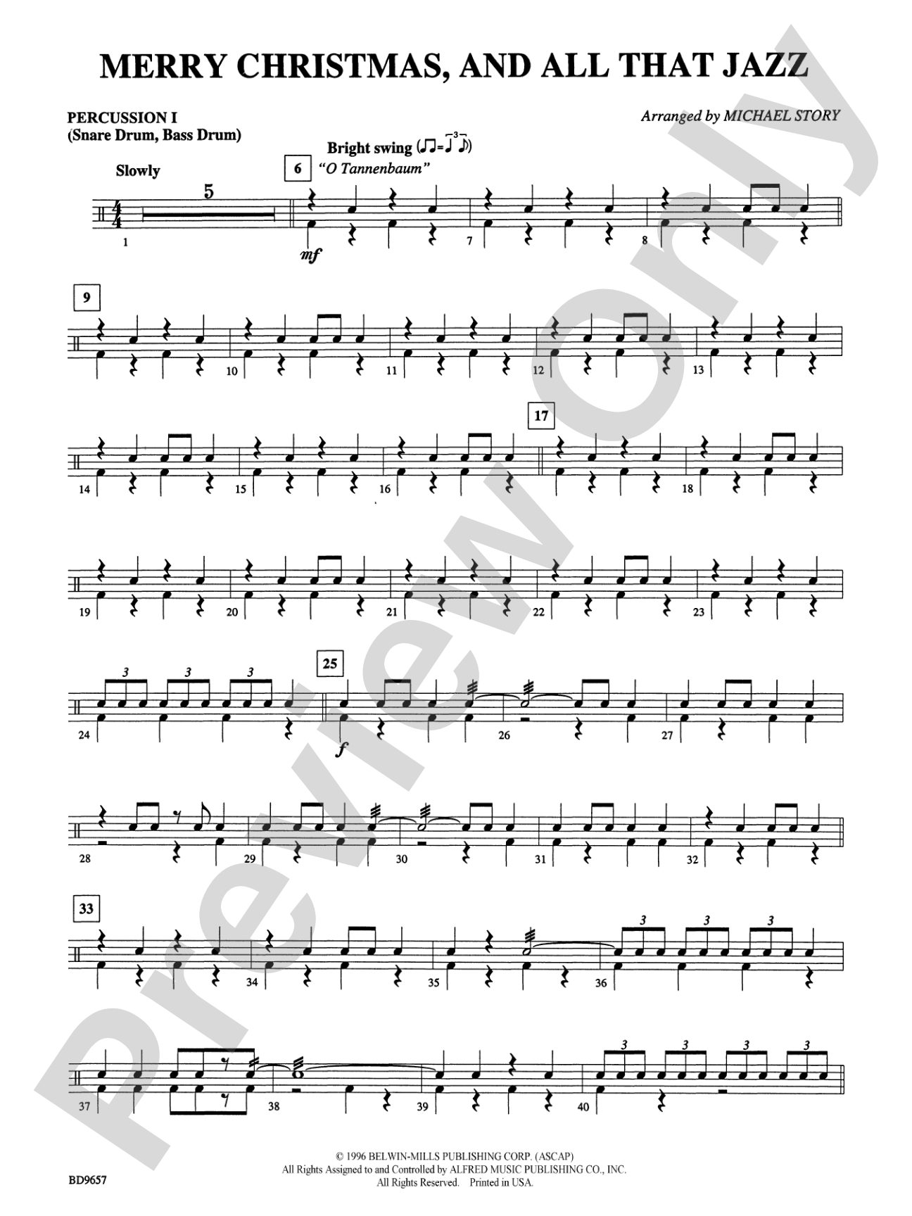 Merry Christmas, and All That Jazz!: 1st Percussion
