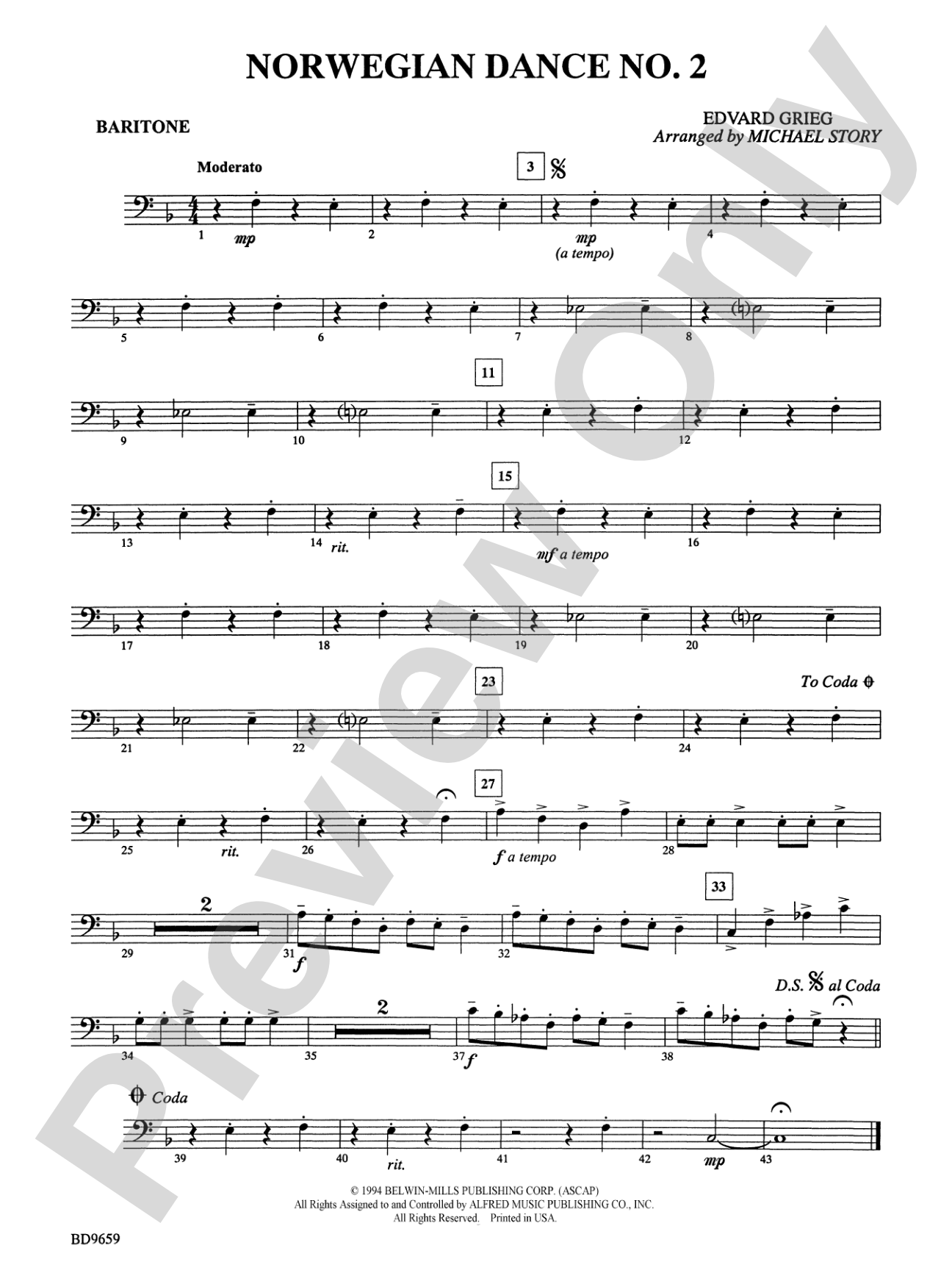Norwegian Dance No. 2: Baritone B.C.