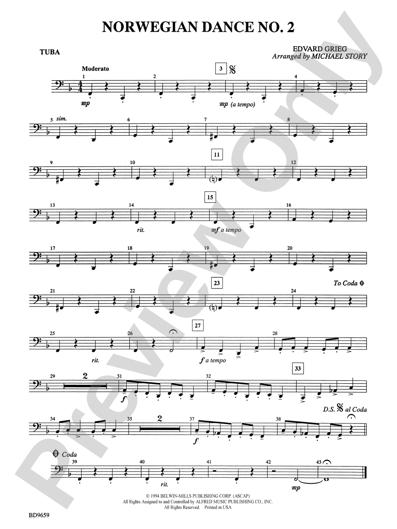 Norwegian Dance No. 2: Tuba