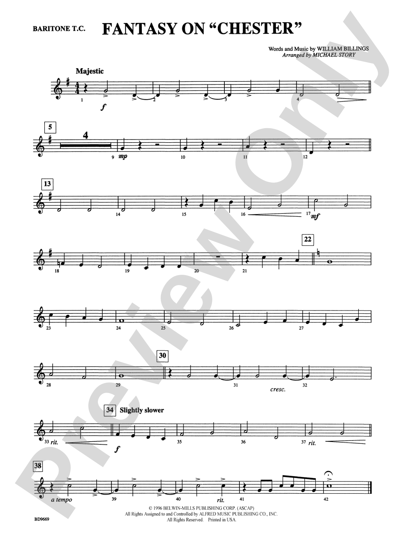 Fantasy on "Chester": Baritone T.C.