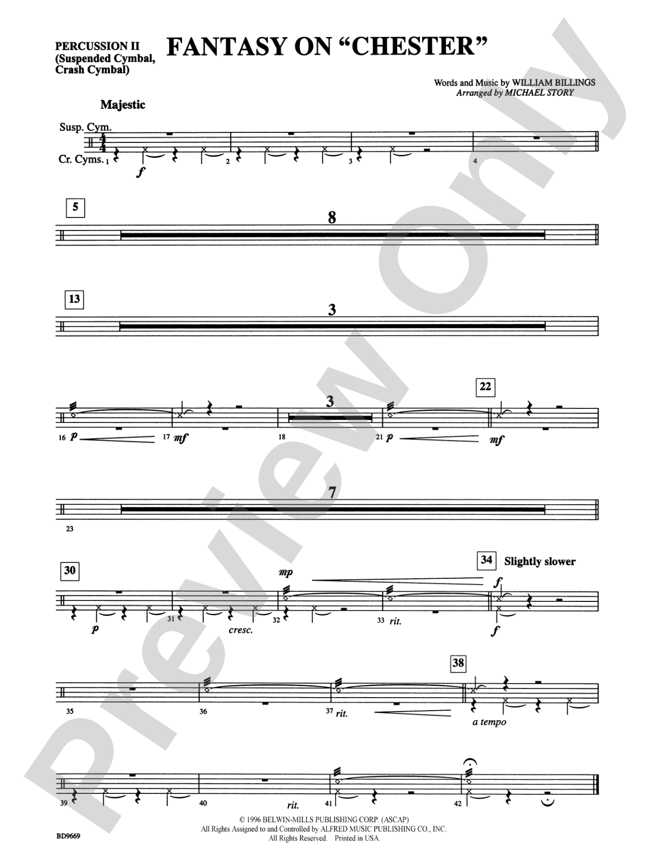 Fantasy on "Chester": 2nd Percussion