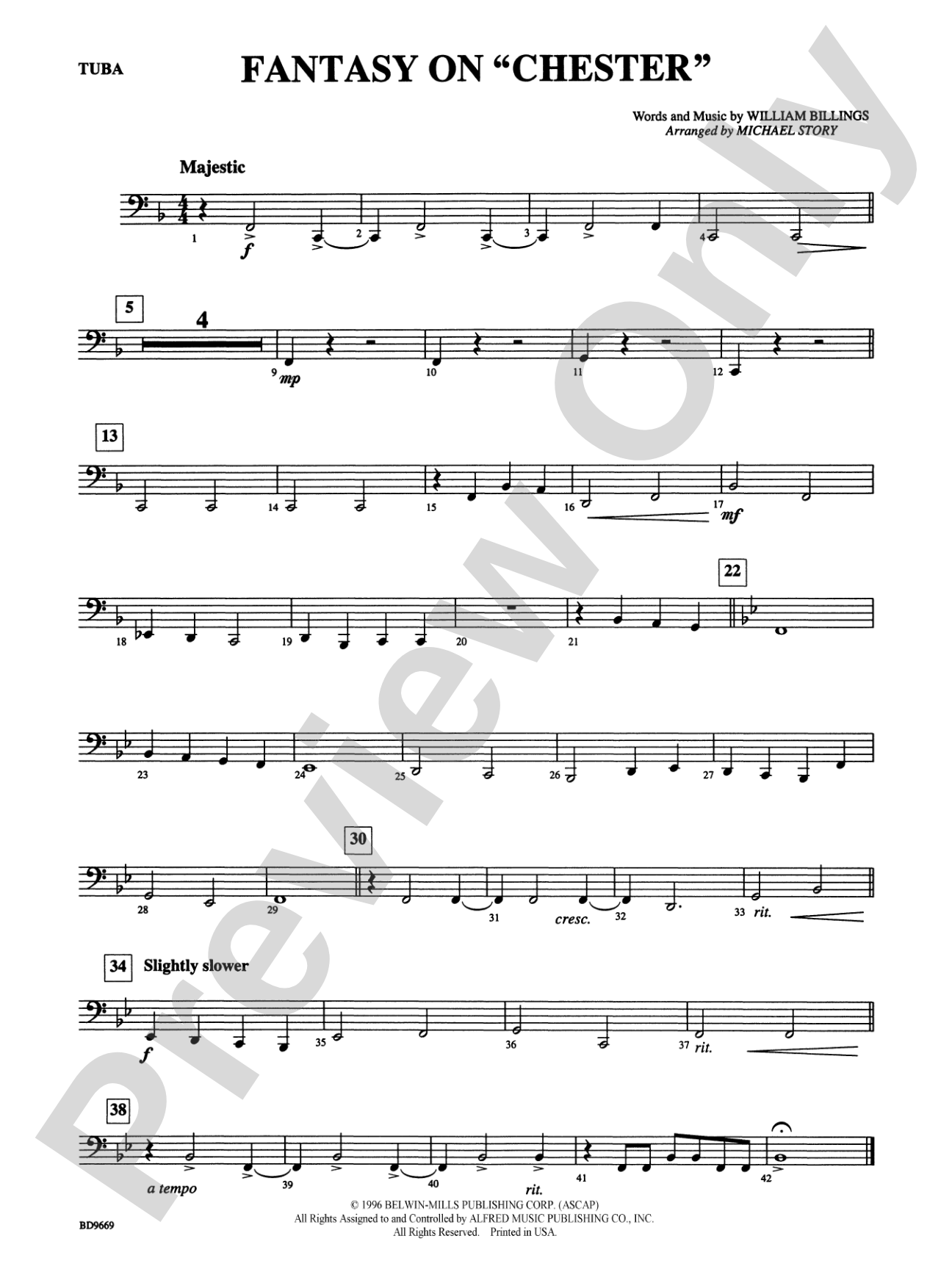 Fantasy on "Chester": Tuba