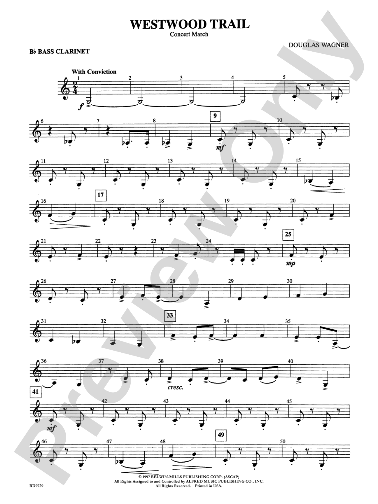 Westwood Trail: B-flat Bass Clarinet