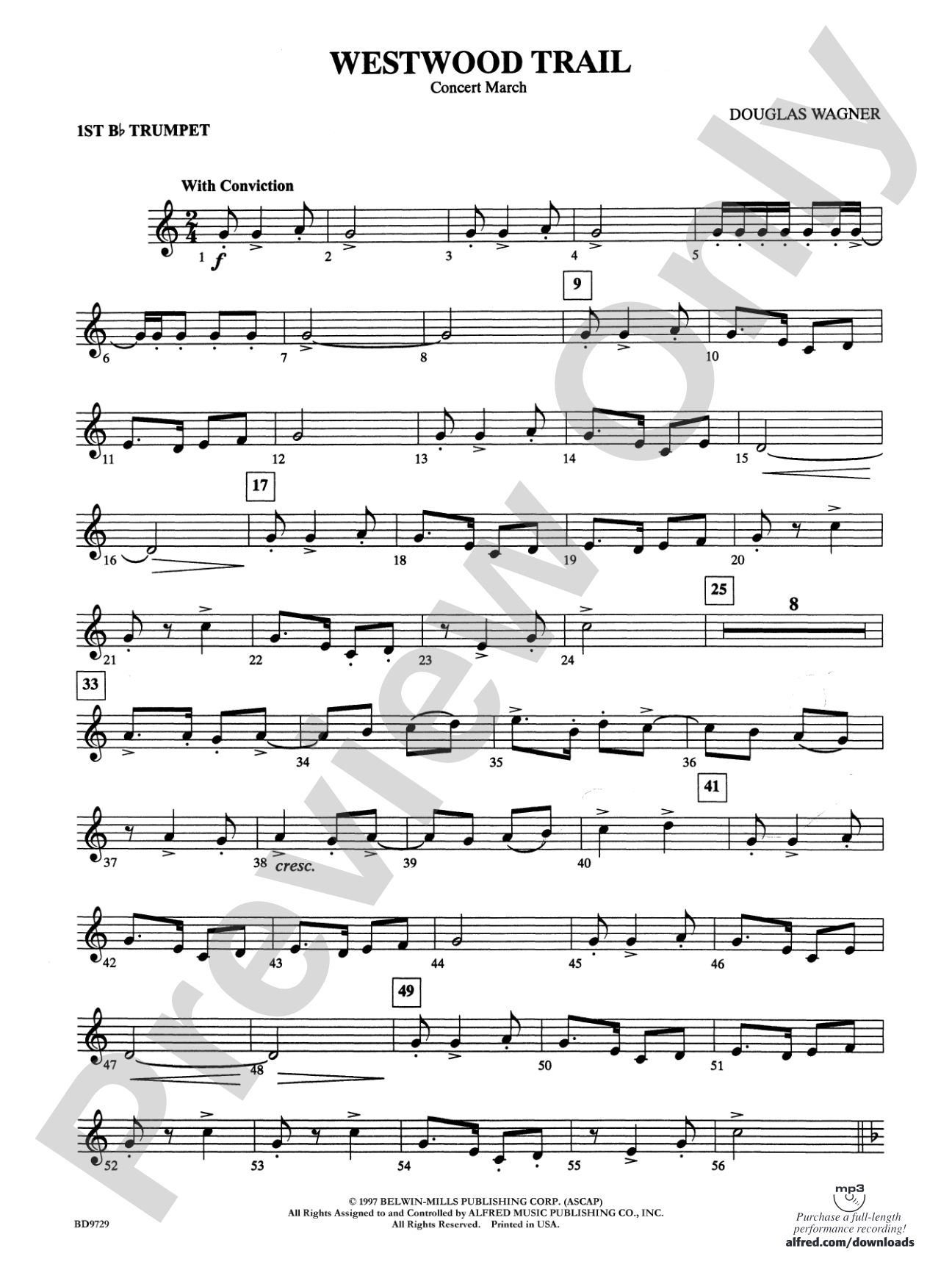 Westwood Trail: 1st B-flat Trumpet