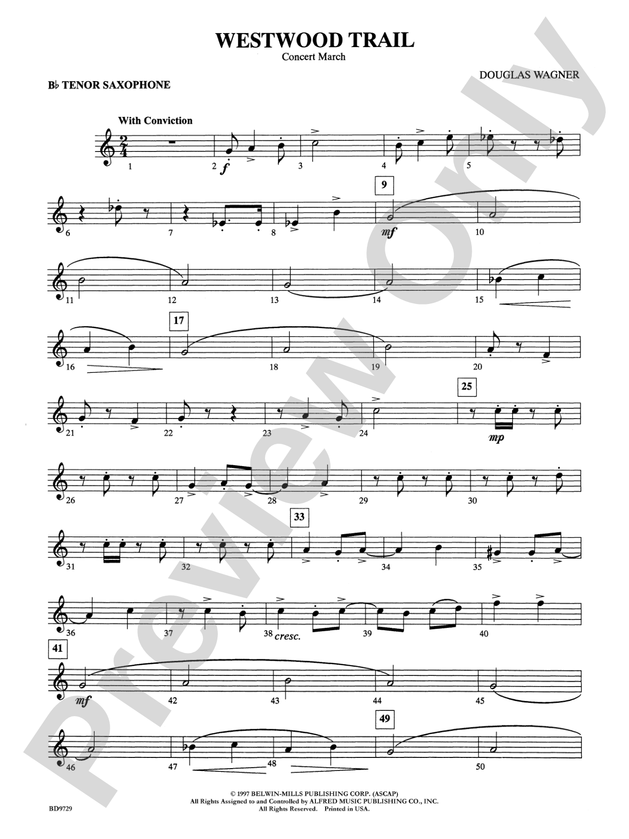 Westwood Trail: B-flat Tenor Saxophone