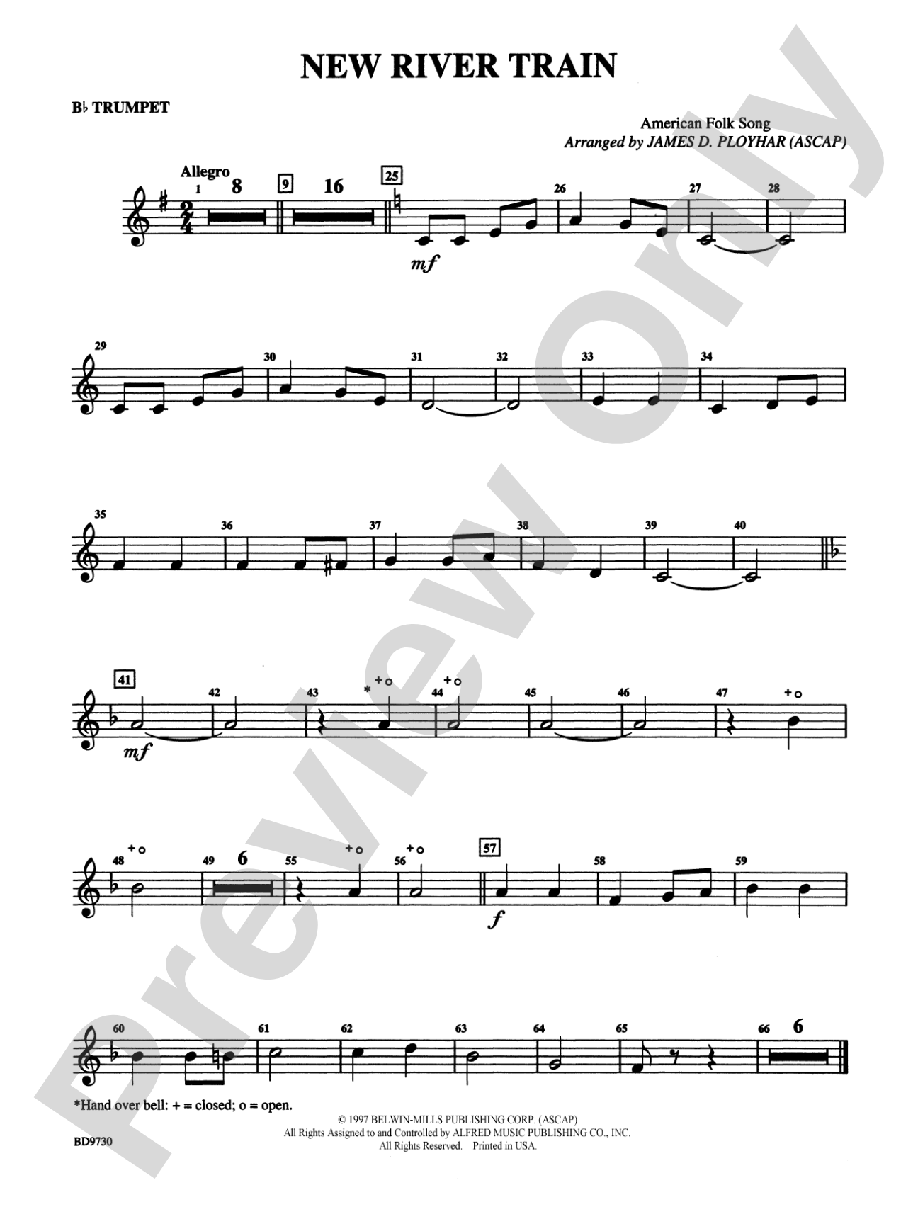New River Train (American Folk Song): 1st B-flat Trumpet