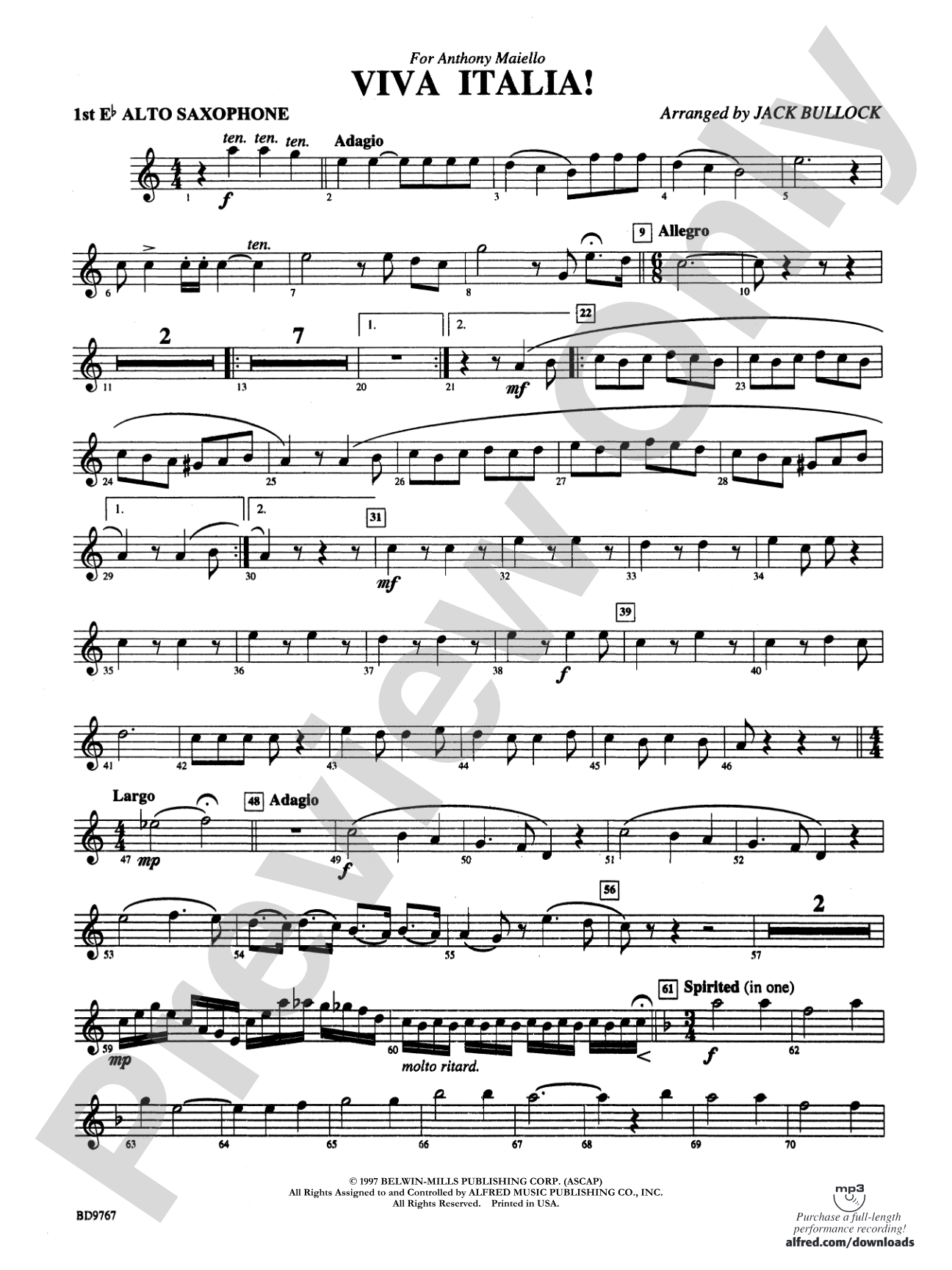 Viva Italia!: E-flat Alto Saxophone