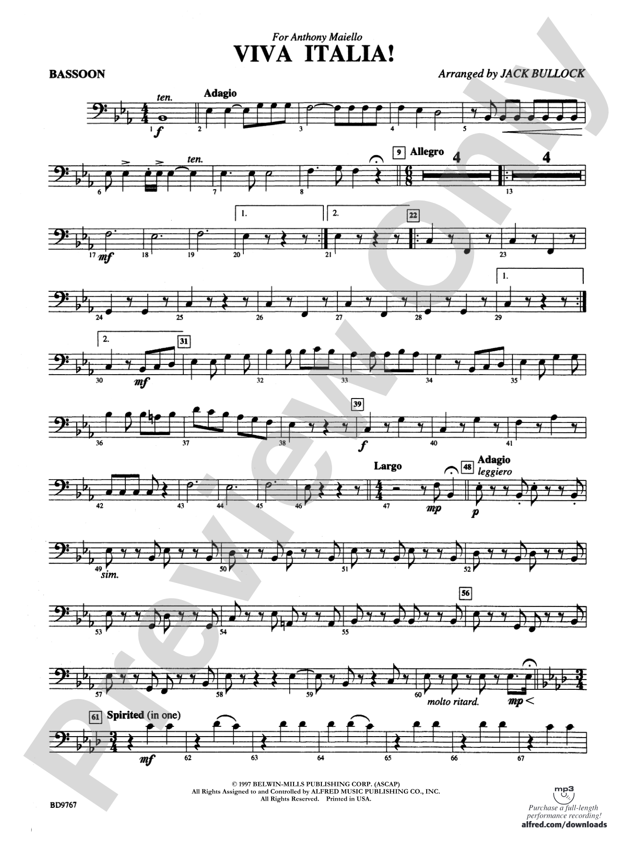 Viva Italia!: Bassoon