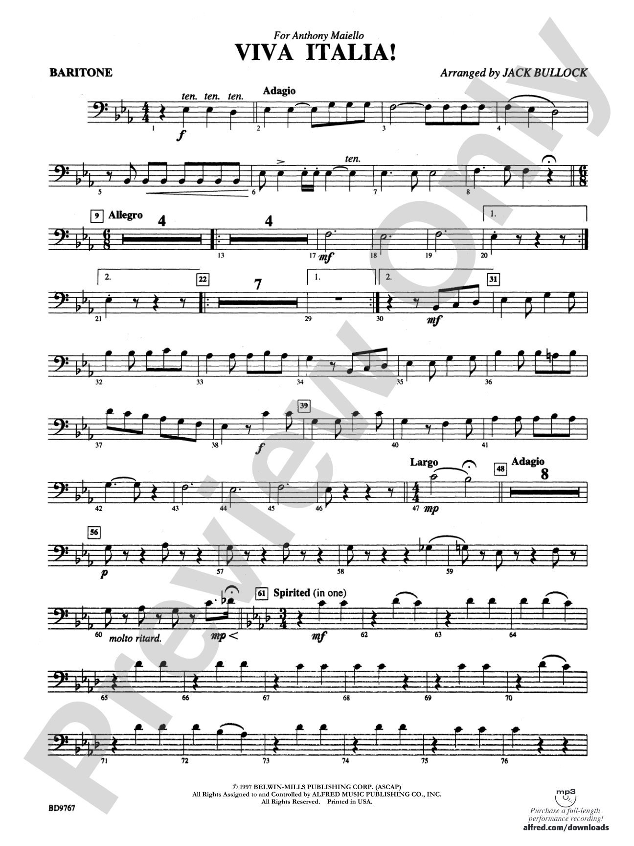 Viva Italia!: Baritone B.C.