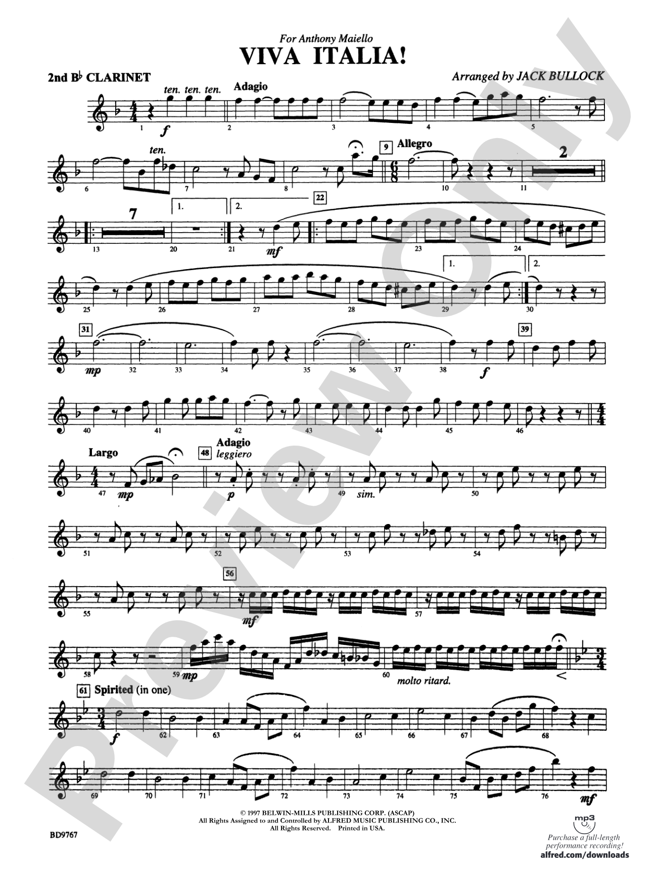 Viva Italia!: 2nd B-flat Clarinet