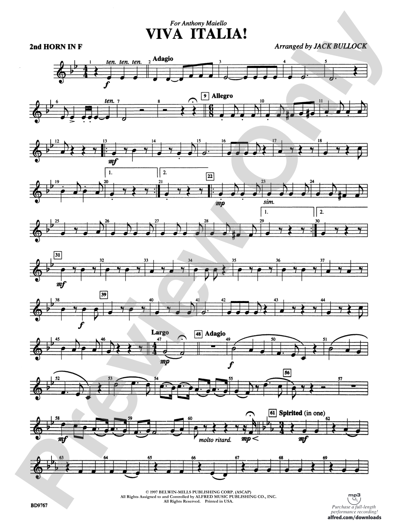 Viva Italia!: 2nd F Horn
