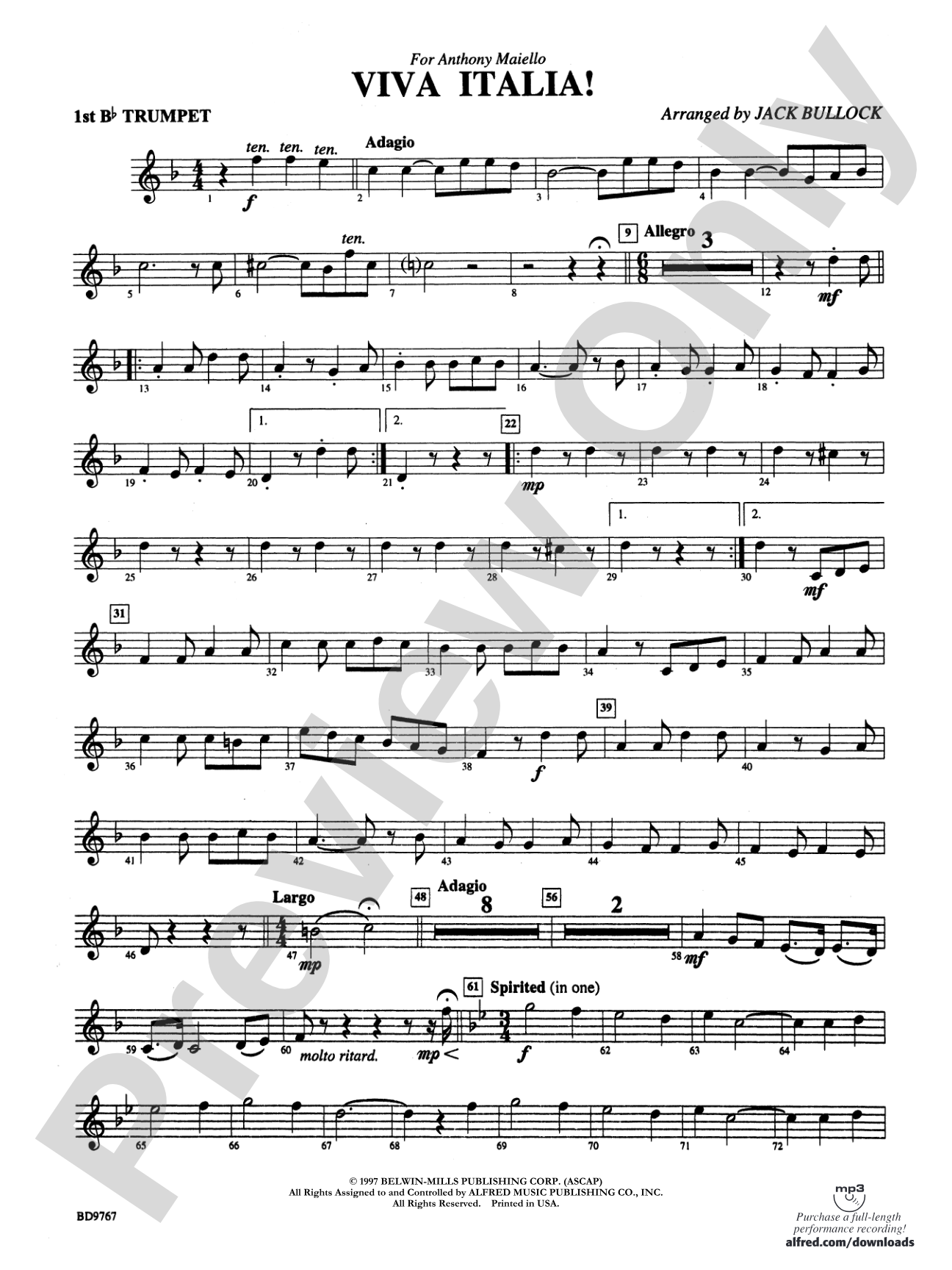Viva Italia!: 1st B-flat Trumpet