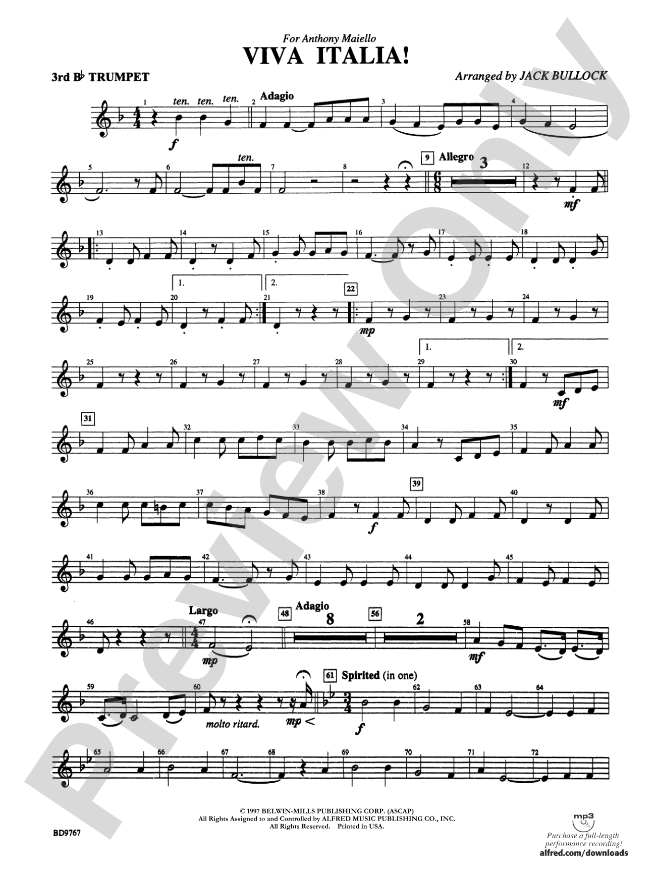 Viva Italia!: 3rd B-flat Trumpet