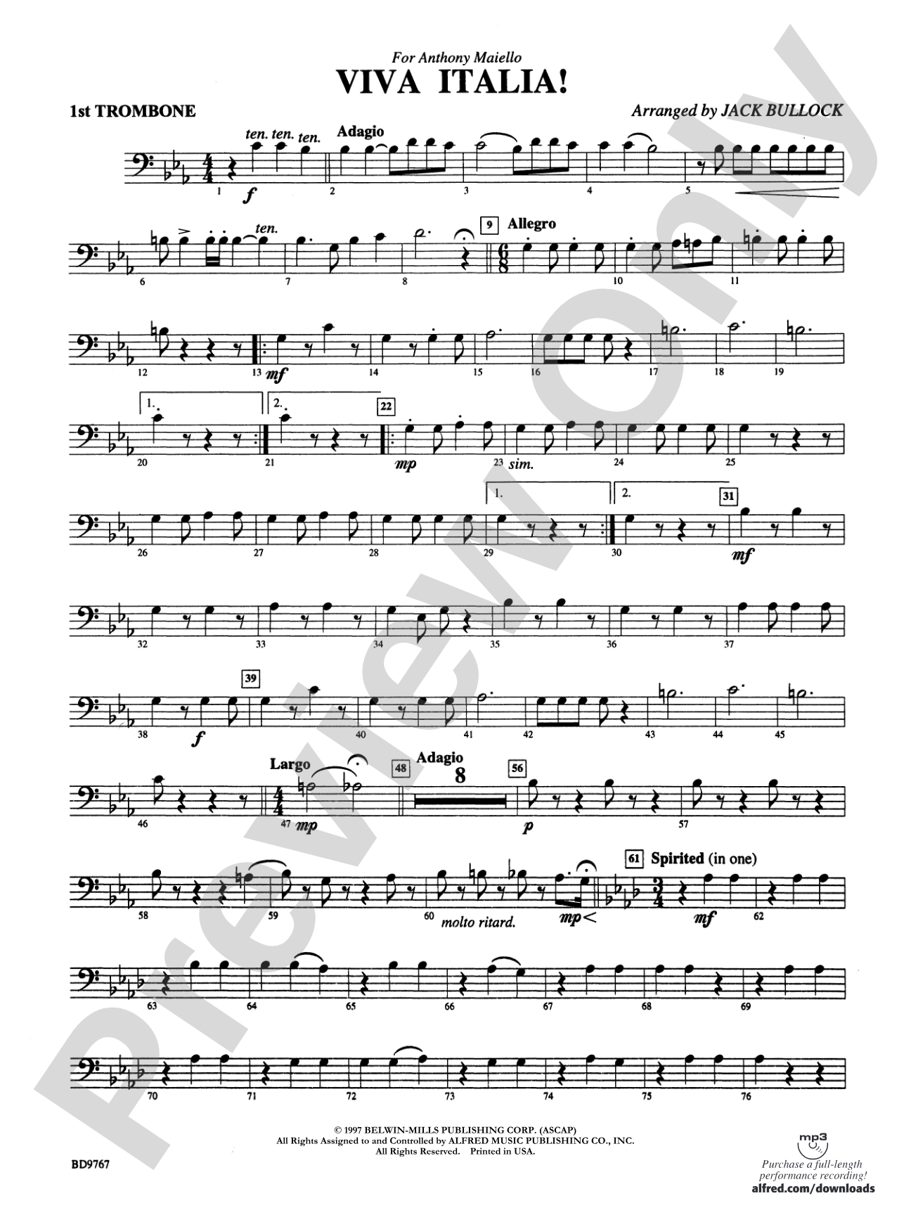 Viva Italia!: 1st Trombone