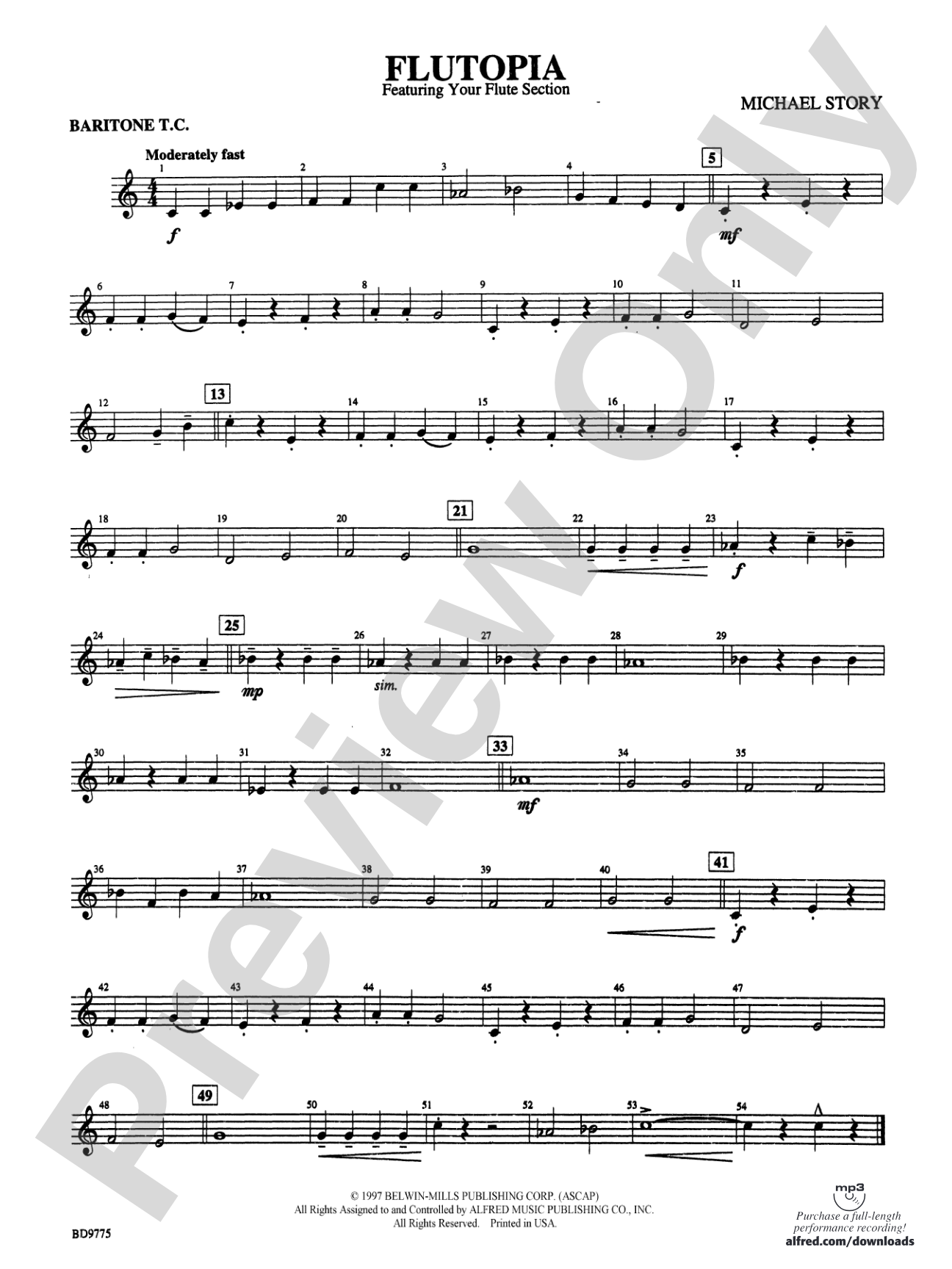 Flutopia (featuring your Flute Section): Baritone T.C.